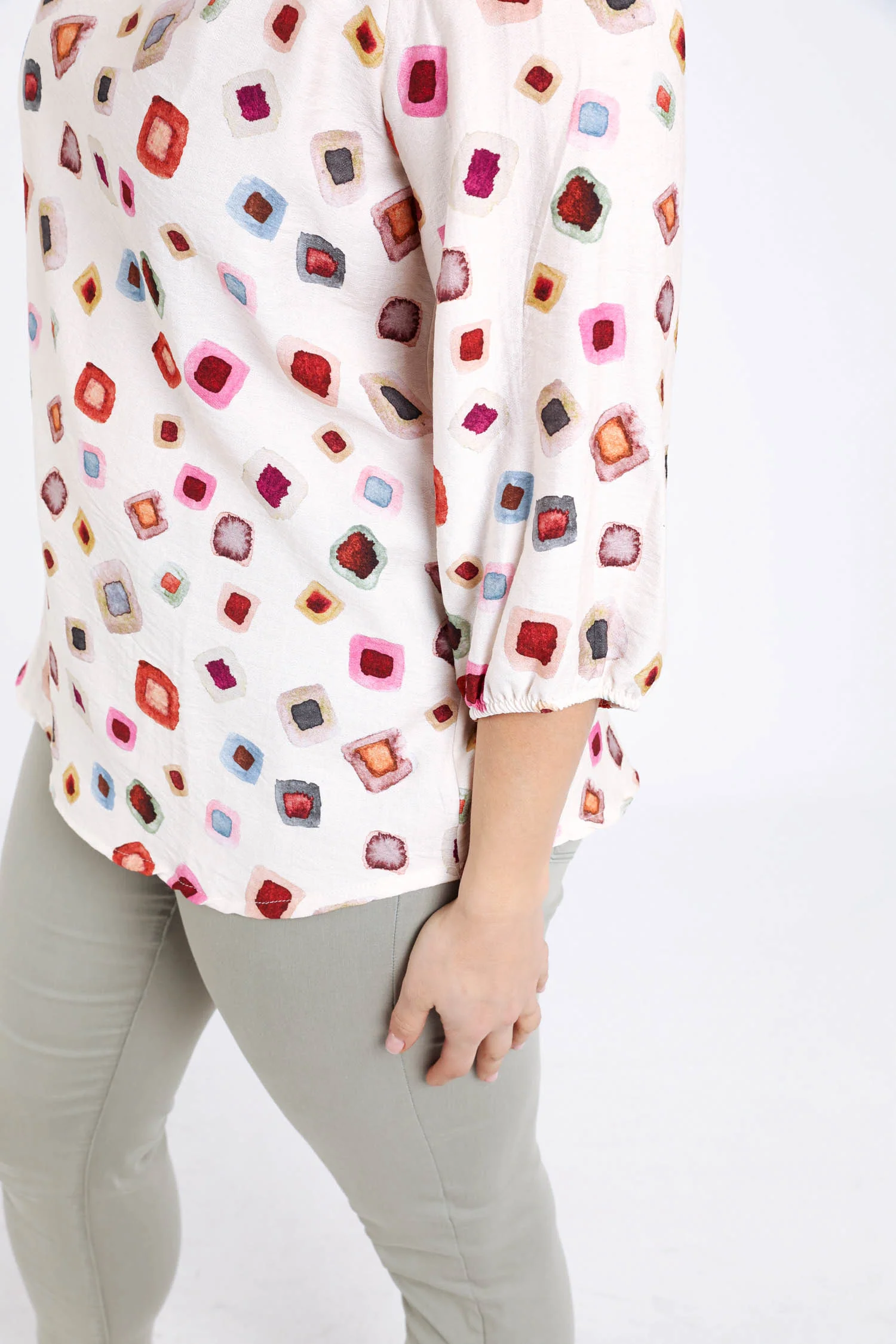Blouse van bedrukte viscose met geometrisch patroon - Image 6