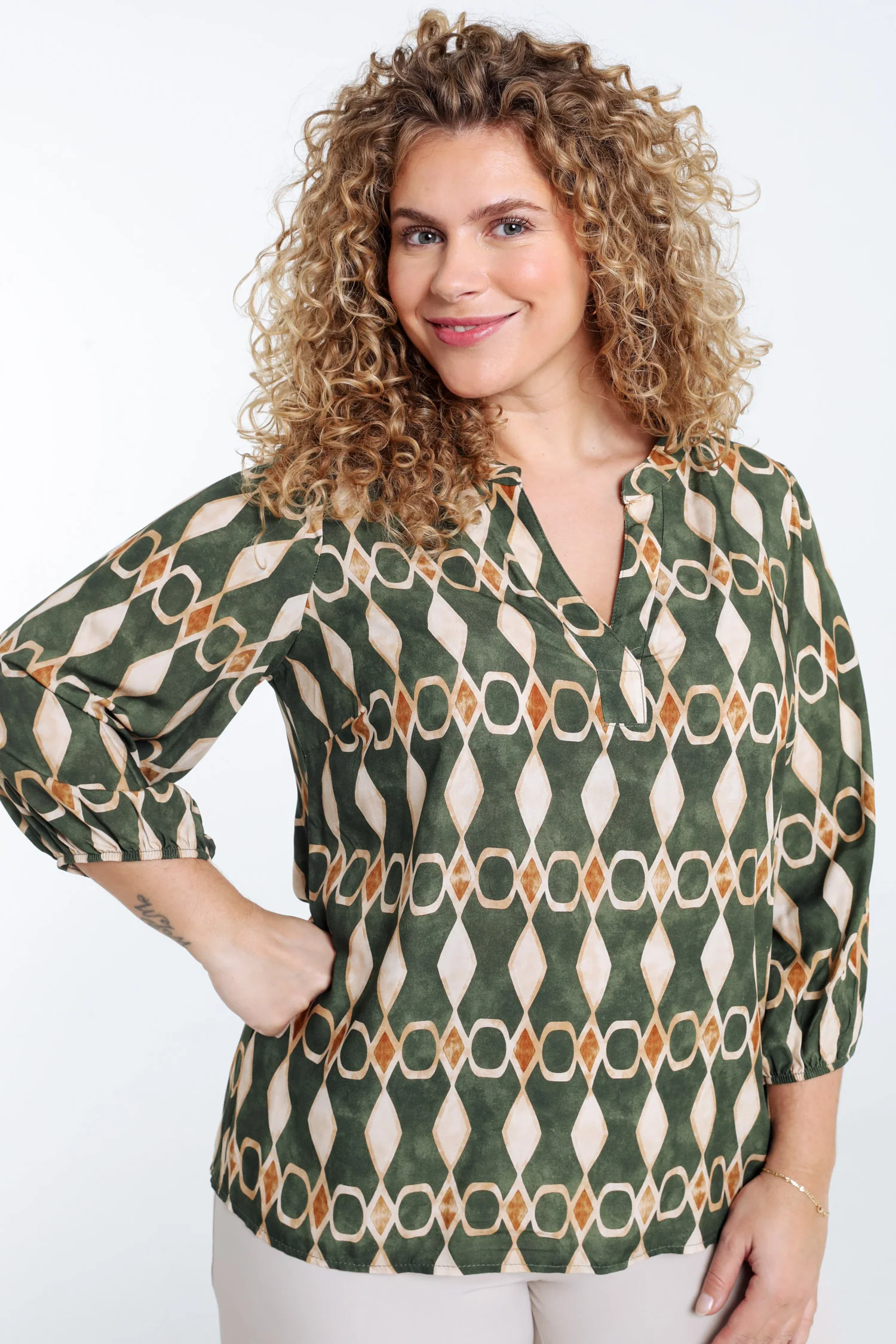 Viscose blouse met grafische print - Image 12