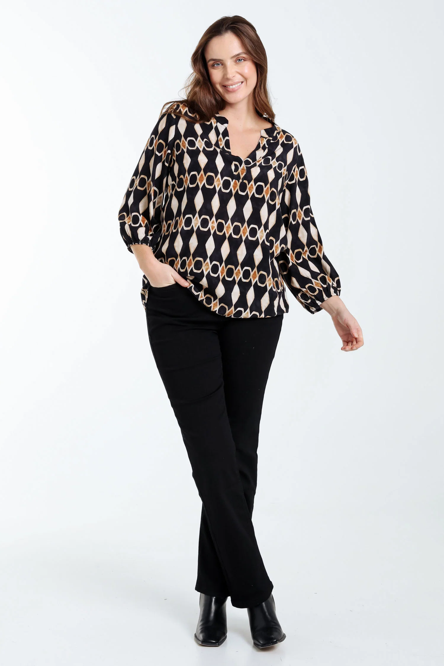 Viscose blouse met grafische print - Image 30