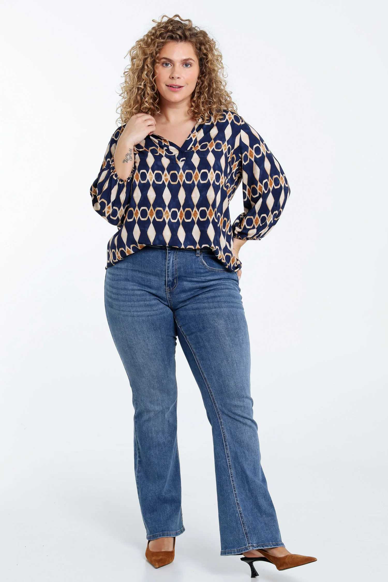 Viscose blouse met grafische print - Image 9