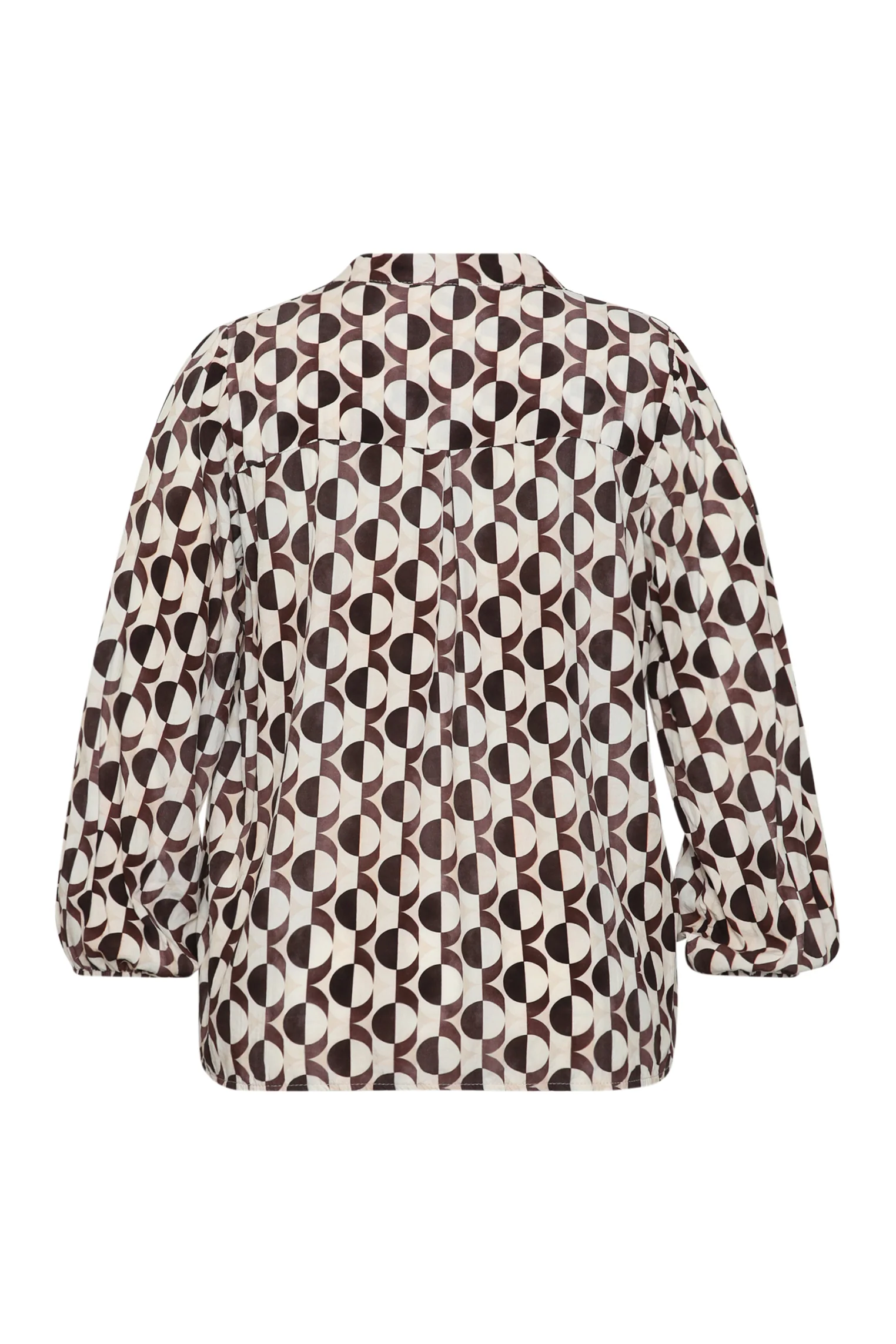 Blouse van bedrukt viscose met grafisch dessin - Image 10