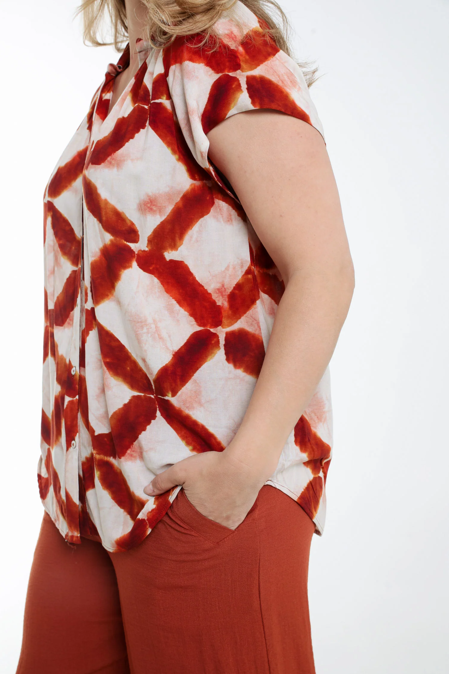 Blouse van grafisch bedrukt viscose - Image 6