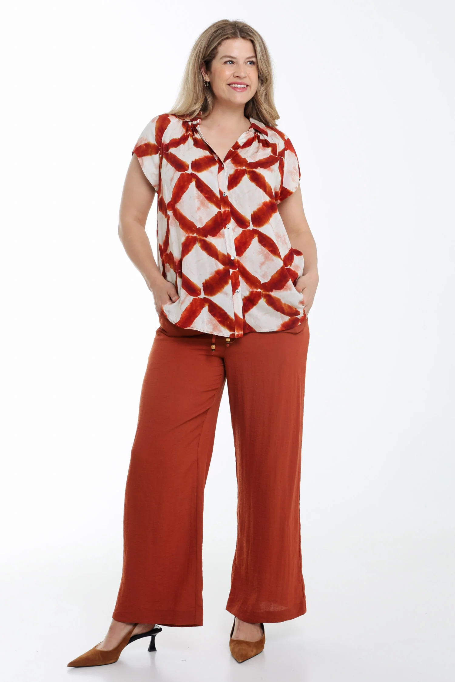 Blouse van grafisch bedrukt viscose - Image 9