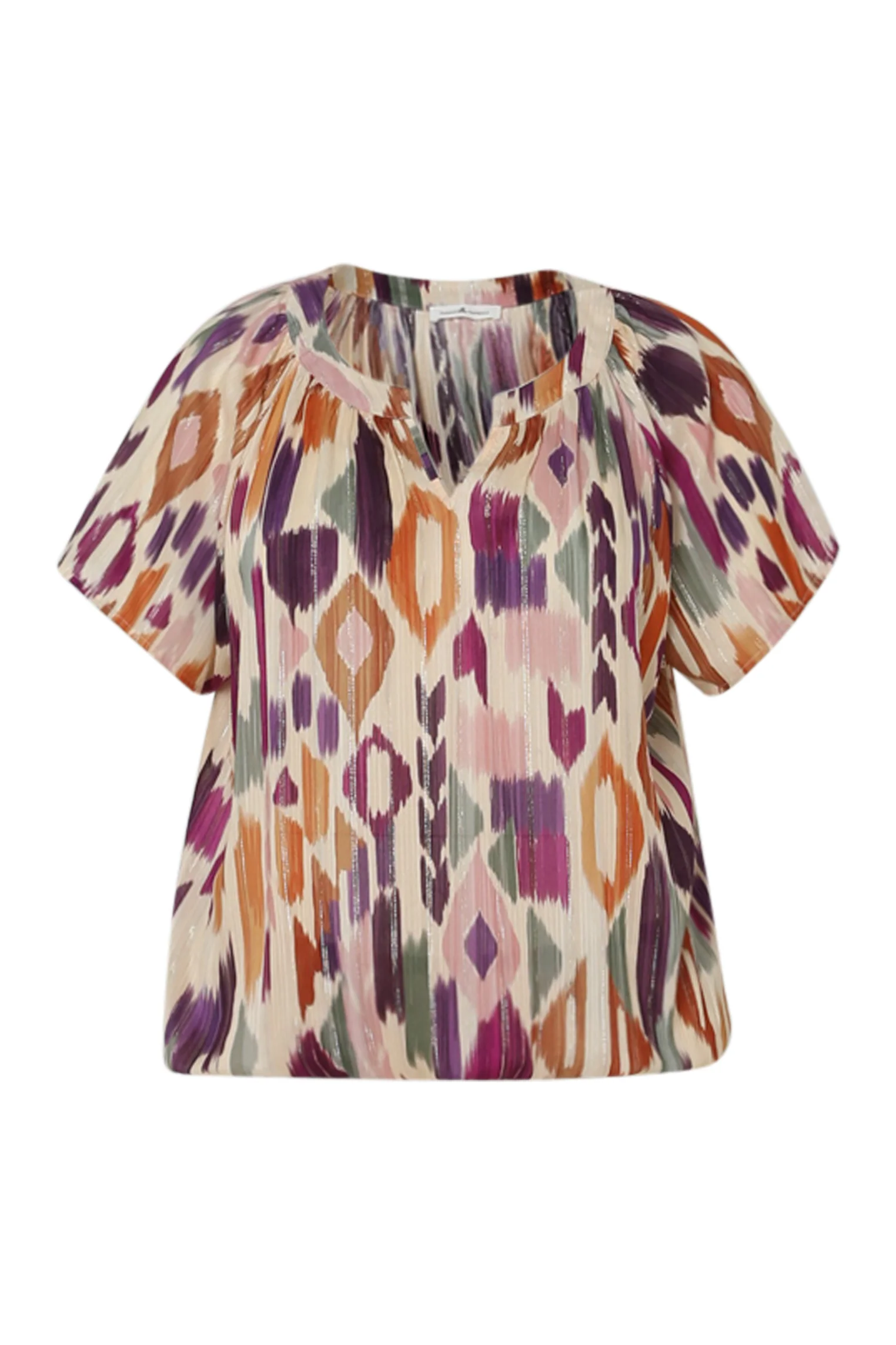 Blouse van viscose met grafische print en lurex - Image 10