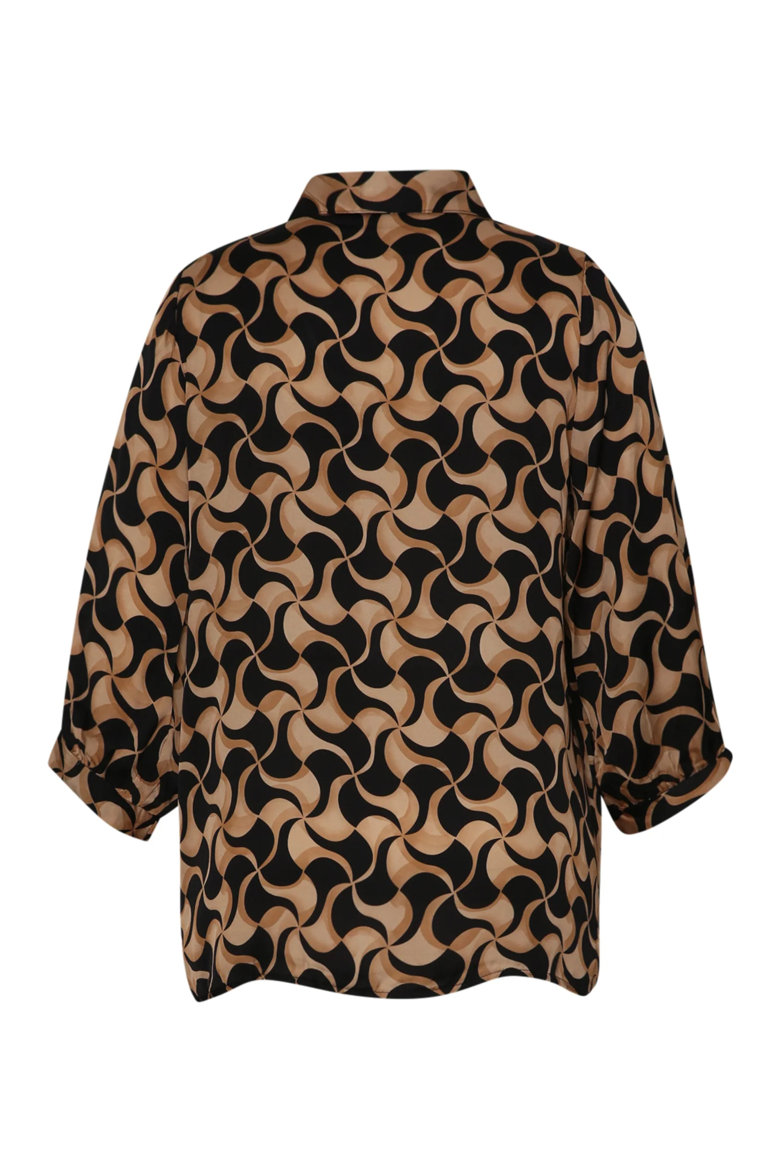 Blouse van viscose met tweekleurige grafische print - Image 9