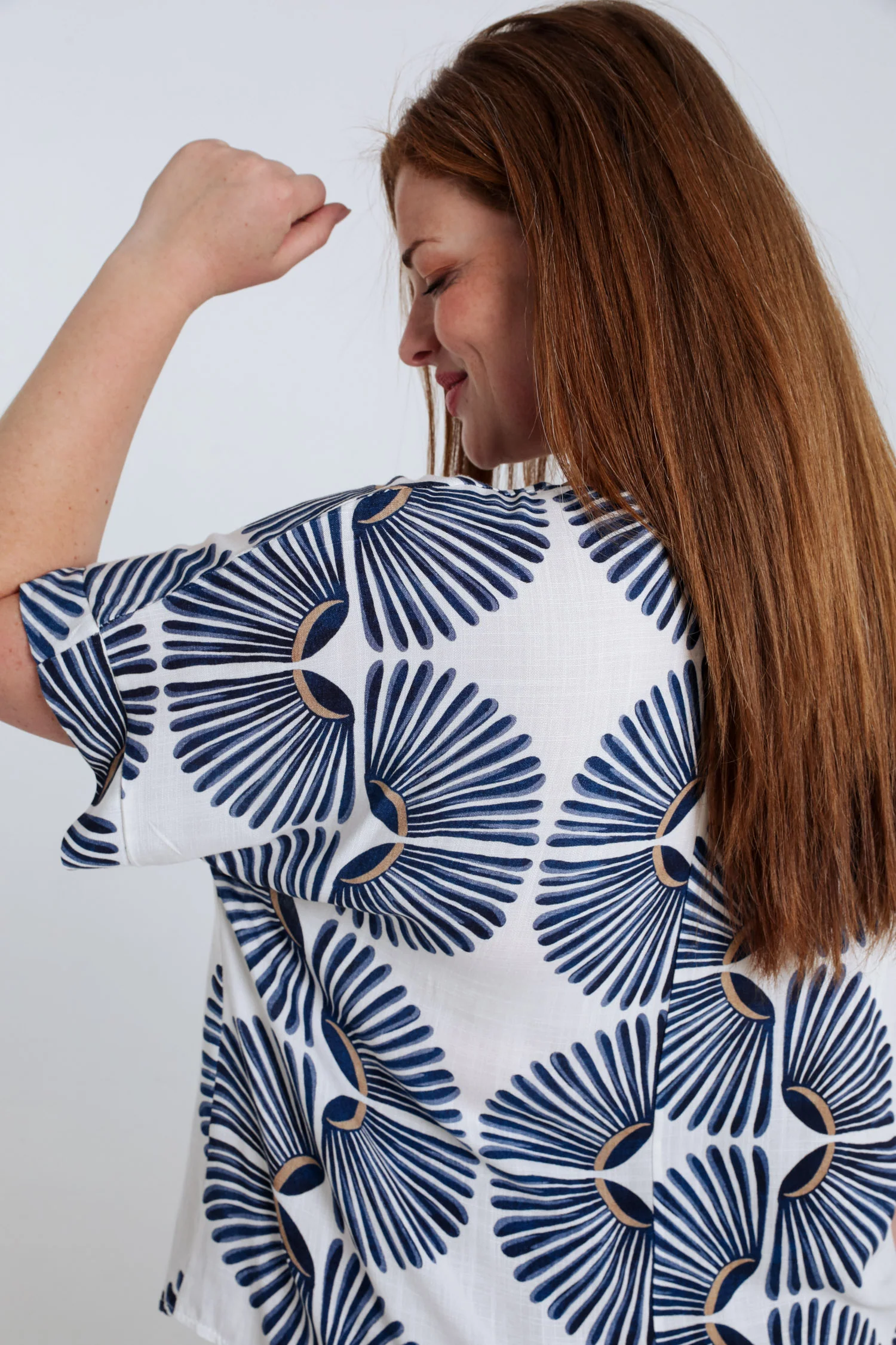 Tweeded bicolore viscose blouse - Image 3