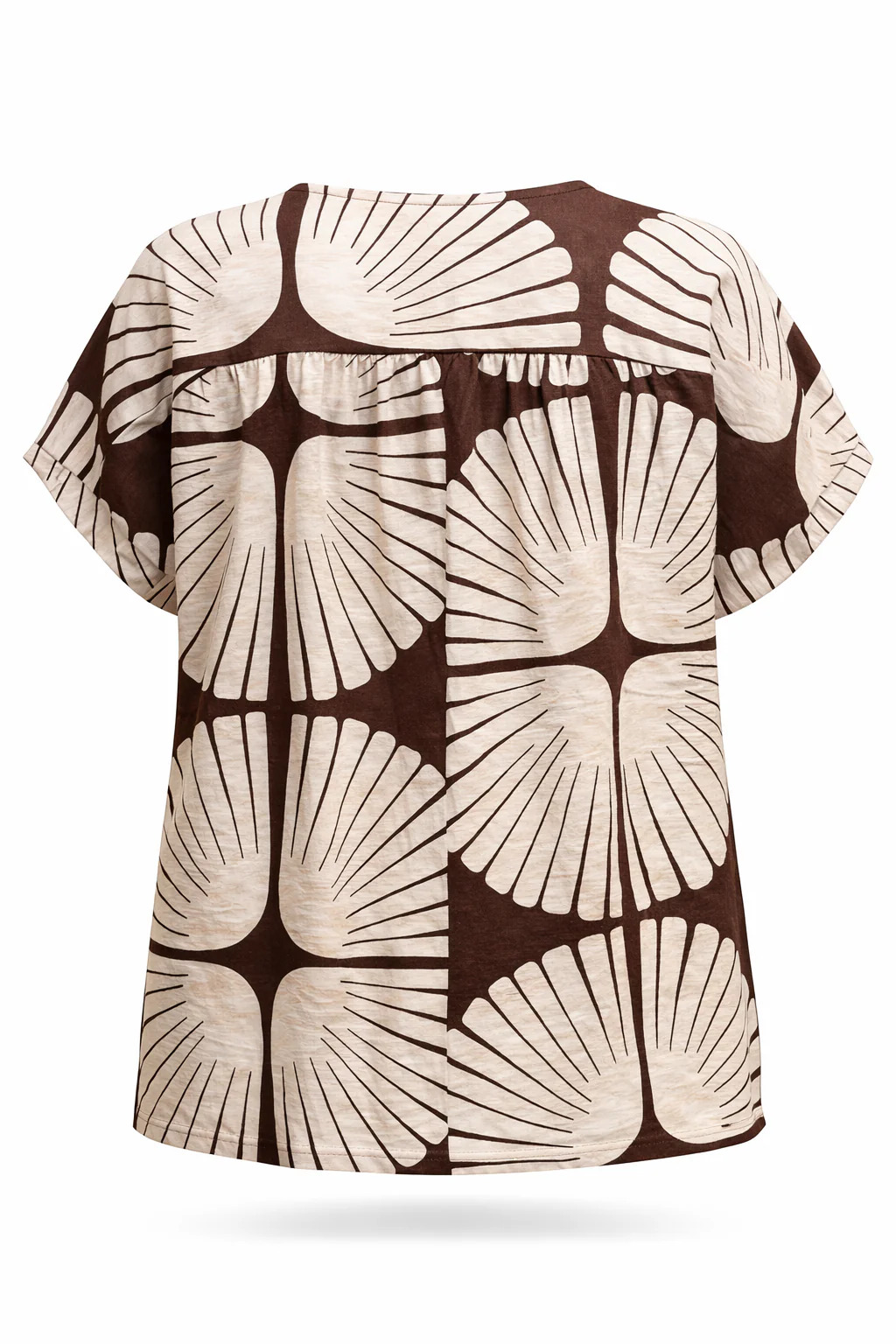 Blouse van viscose met tweekleurige grafische print - Image 10