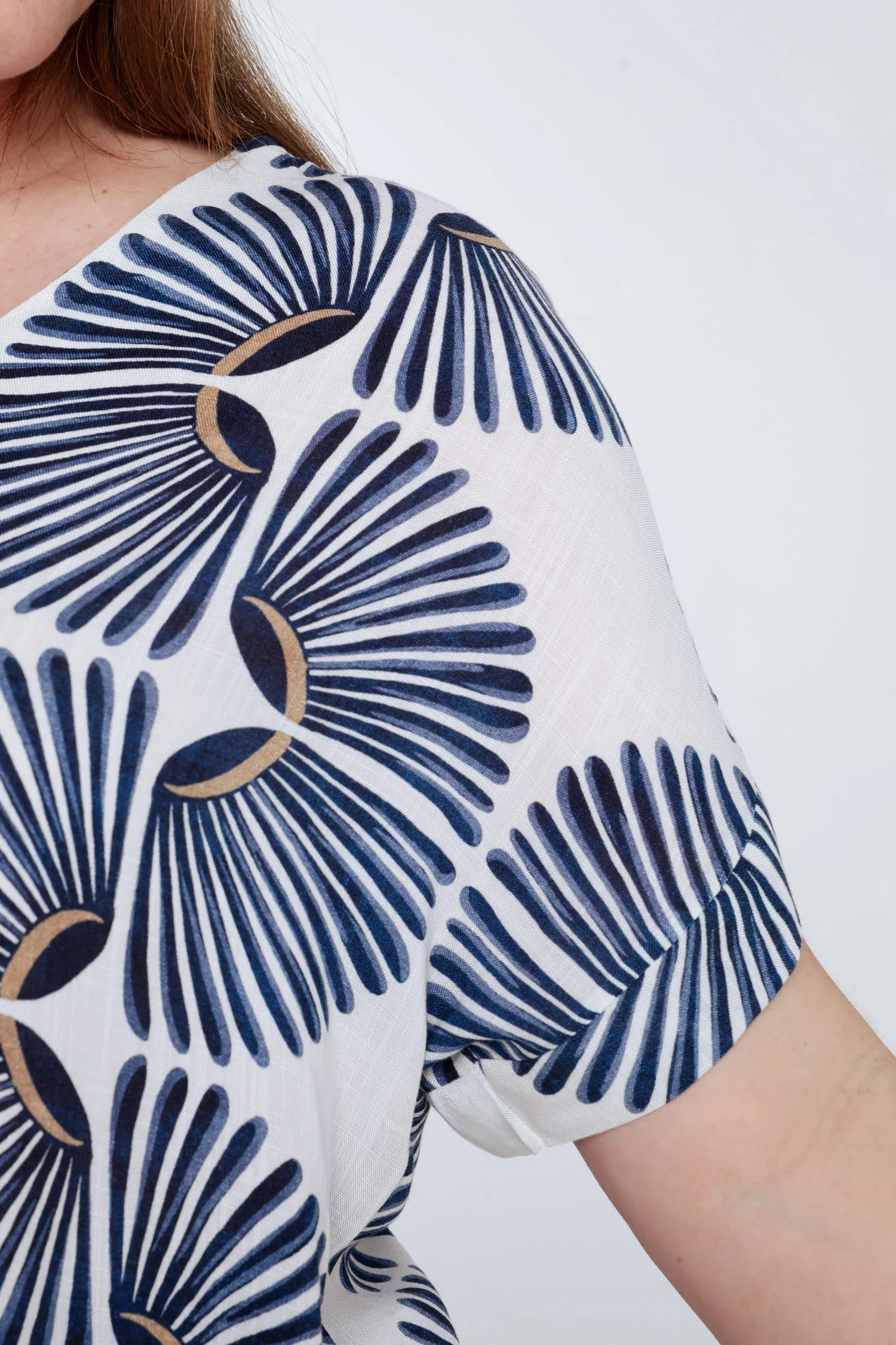 Tweeded bicolore viscose blouse - Image 5