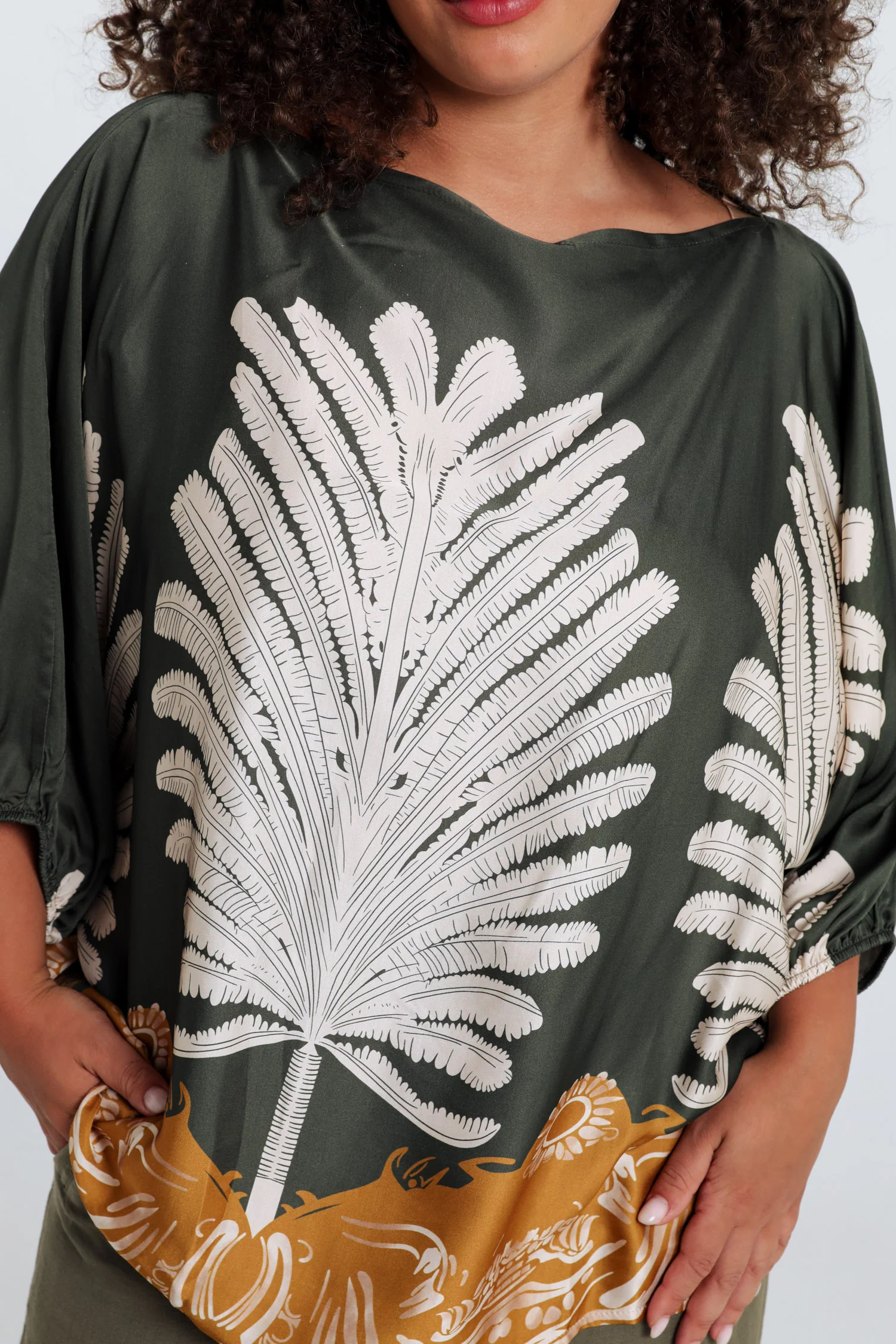 Blouse van viscose met palmprint - Image 6