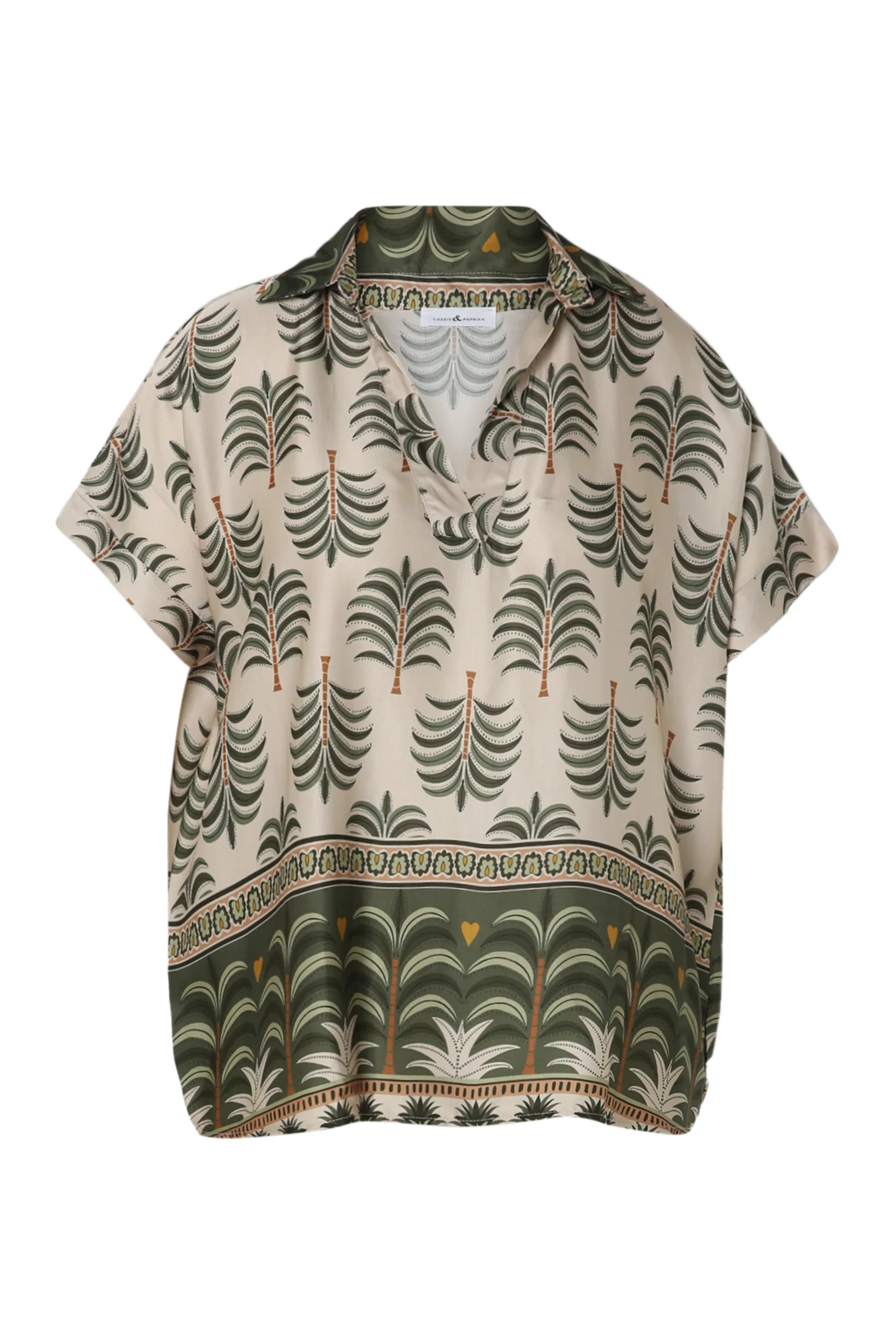 Blouse van viscose met palmprint - Image 10