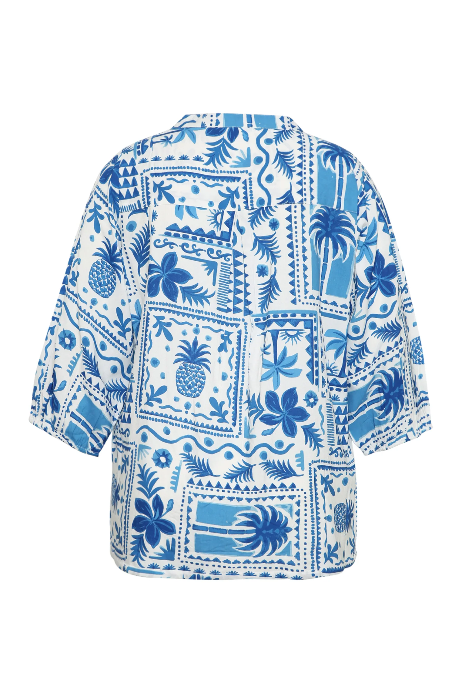 Blouse van viscose met patchworkprint - Image 11