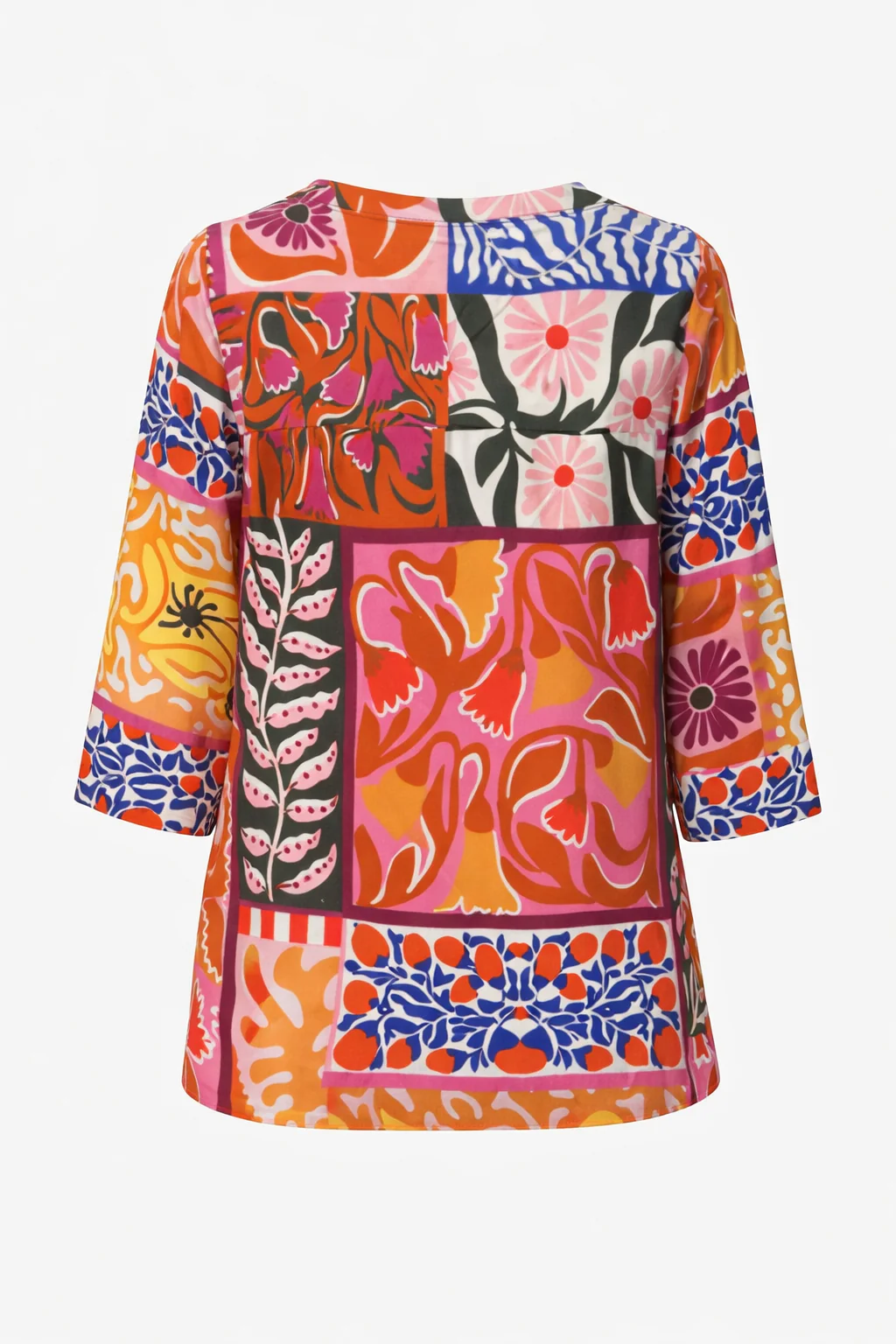 Blouse van viscose met bloemen patchworkprint - Image 10
