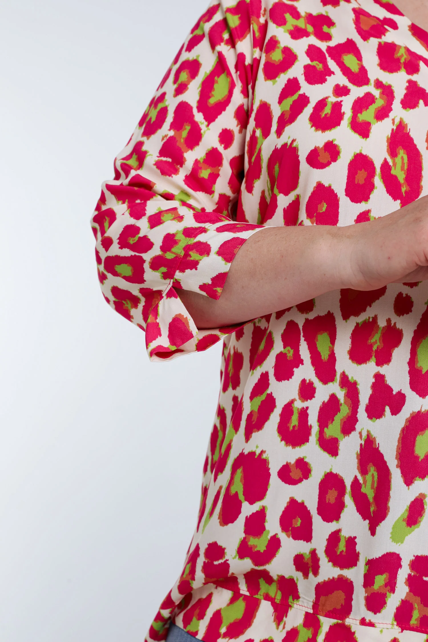 Blouse van viscose met dierenprint - Image 5