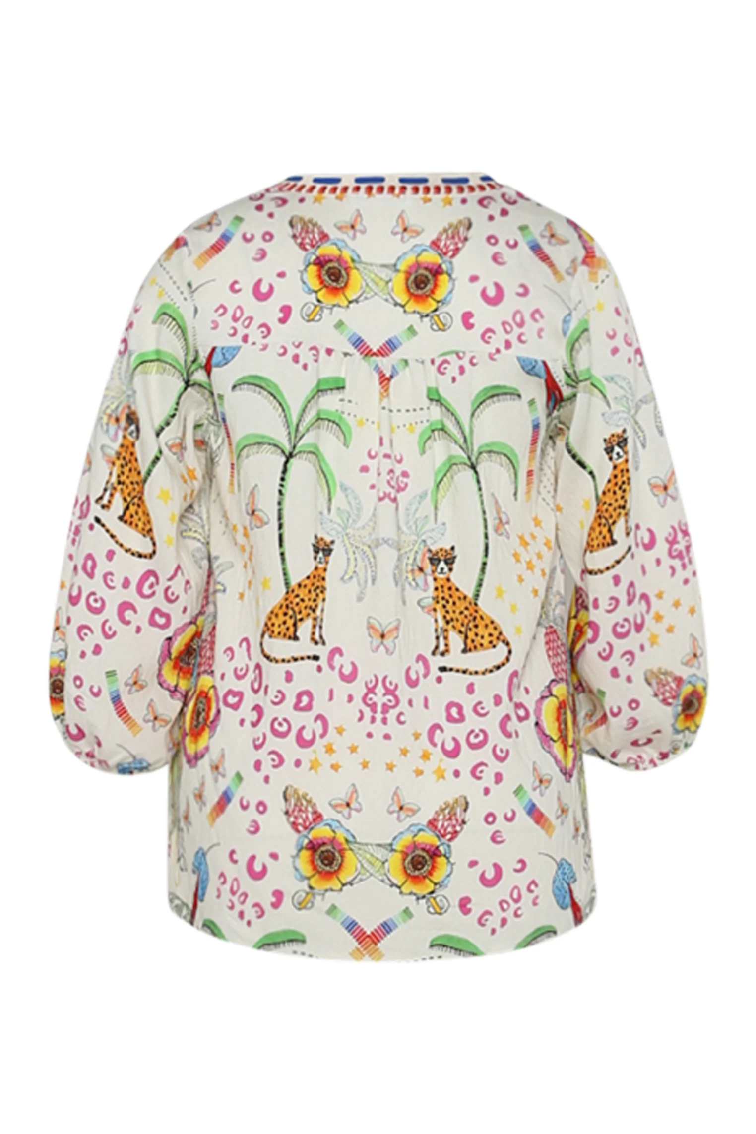 Blouse van viscose met tijger- en bloemenprint - Image 11