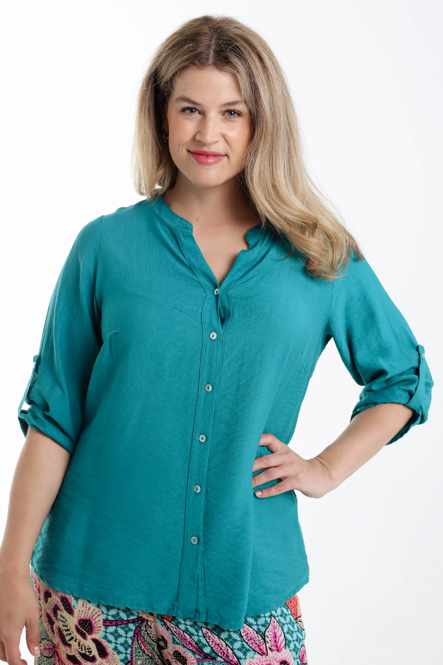 Blouse van viscose effen - Image 12