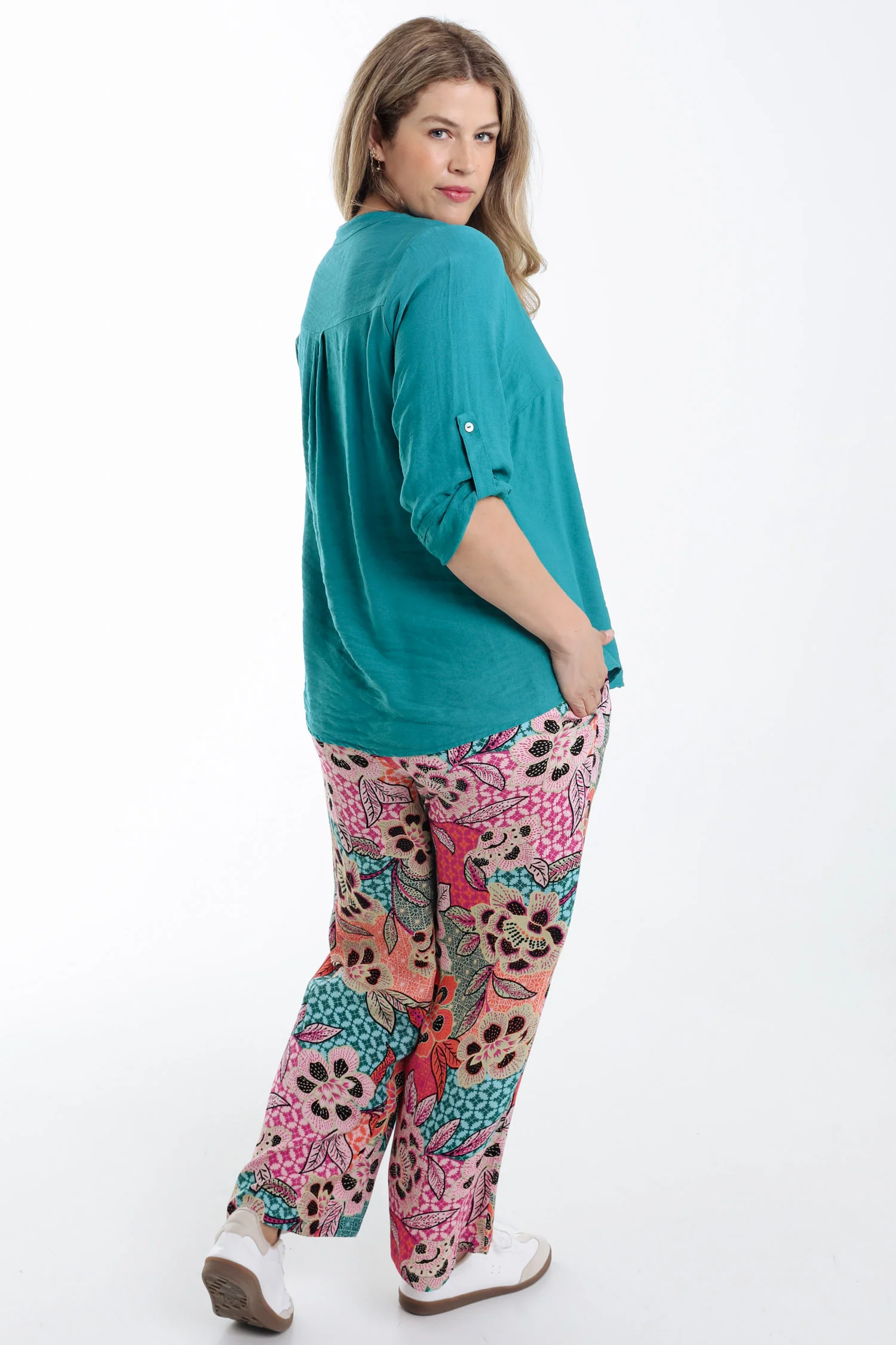 Blouse van viscose effen - Image 13