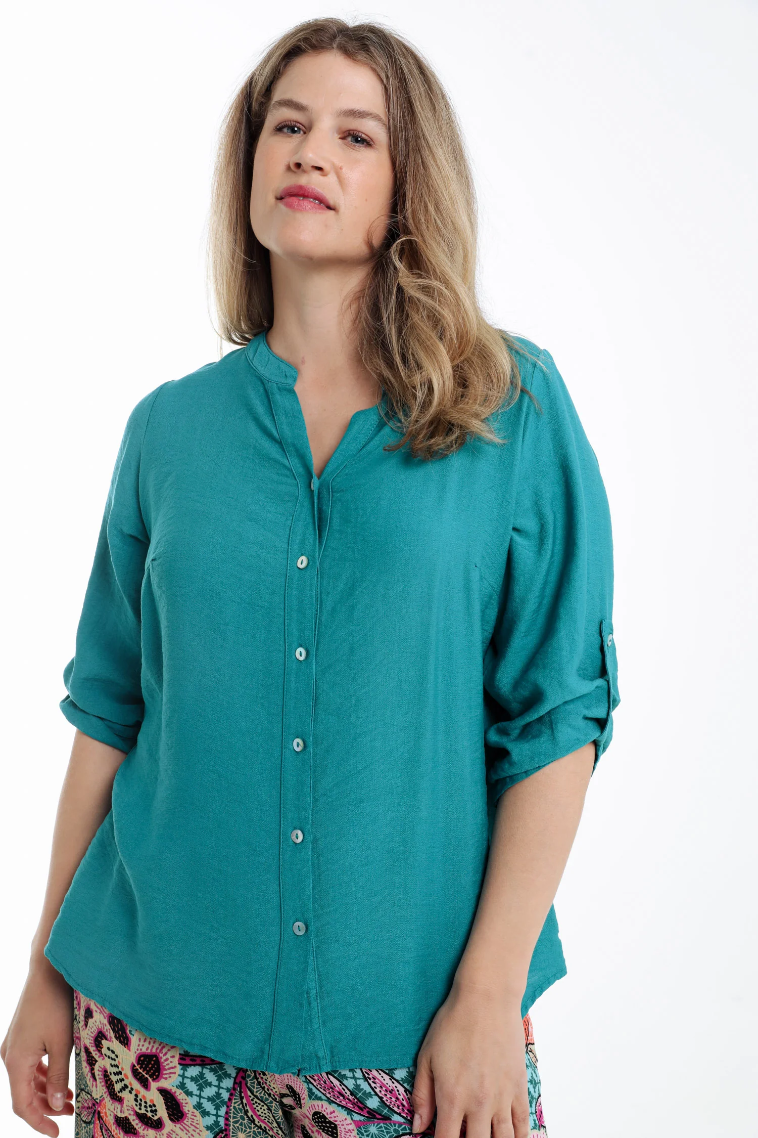Blouse van viscose effen - Image 17