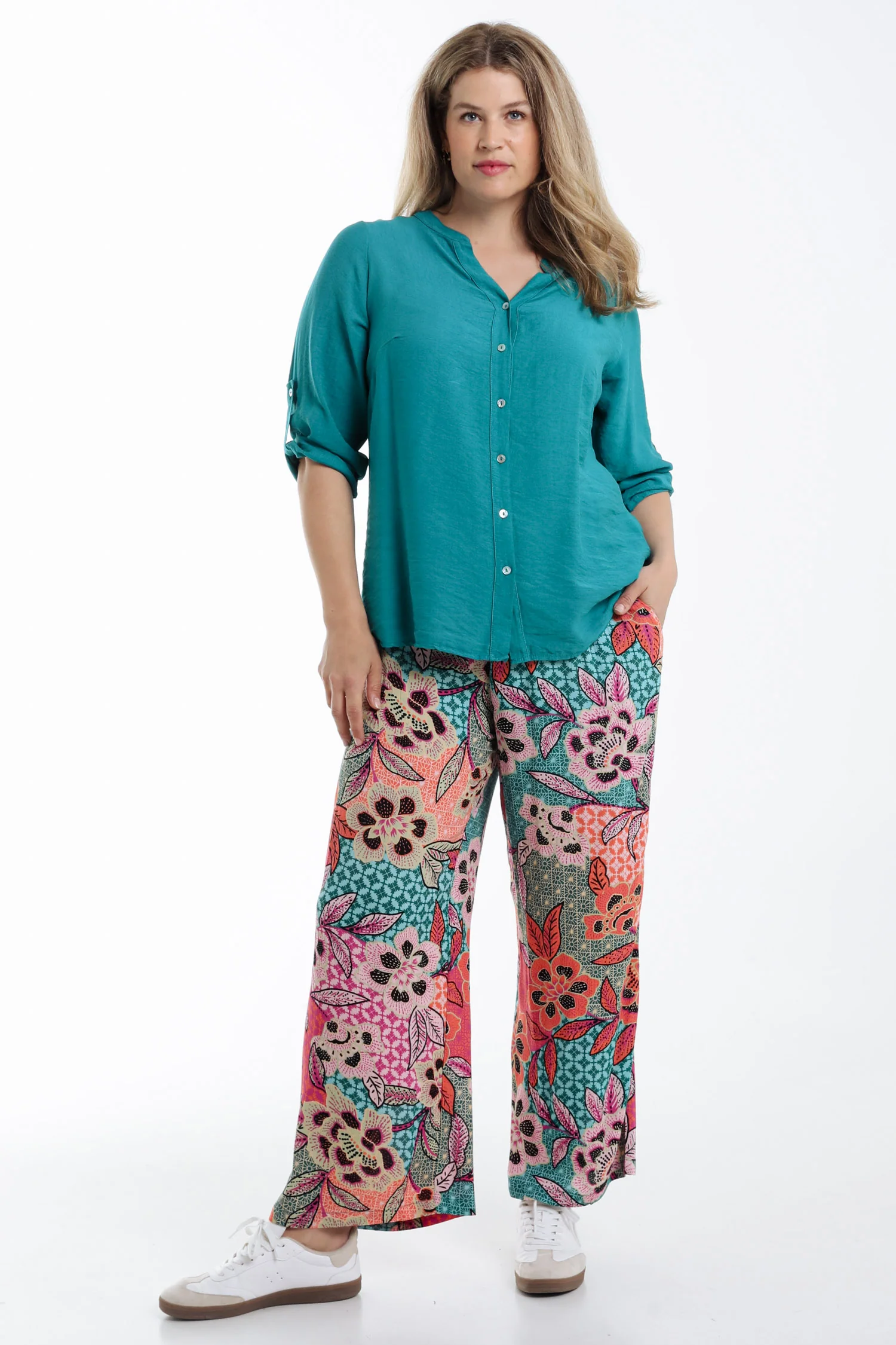 Blouse van viscose effen - Image 18