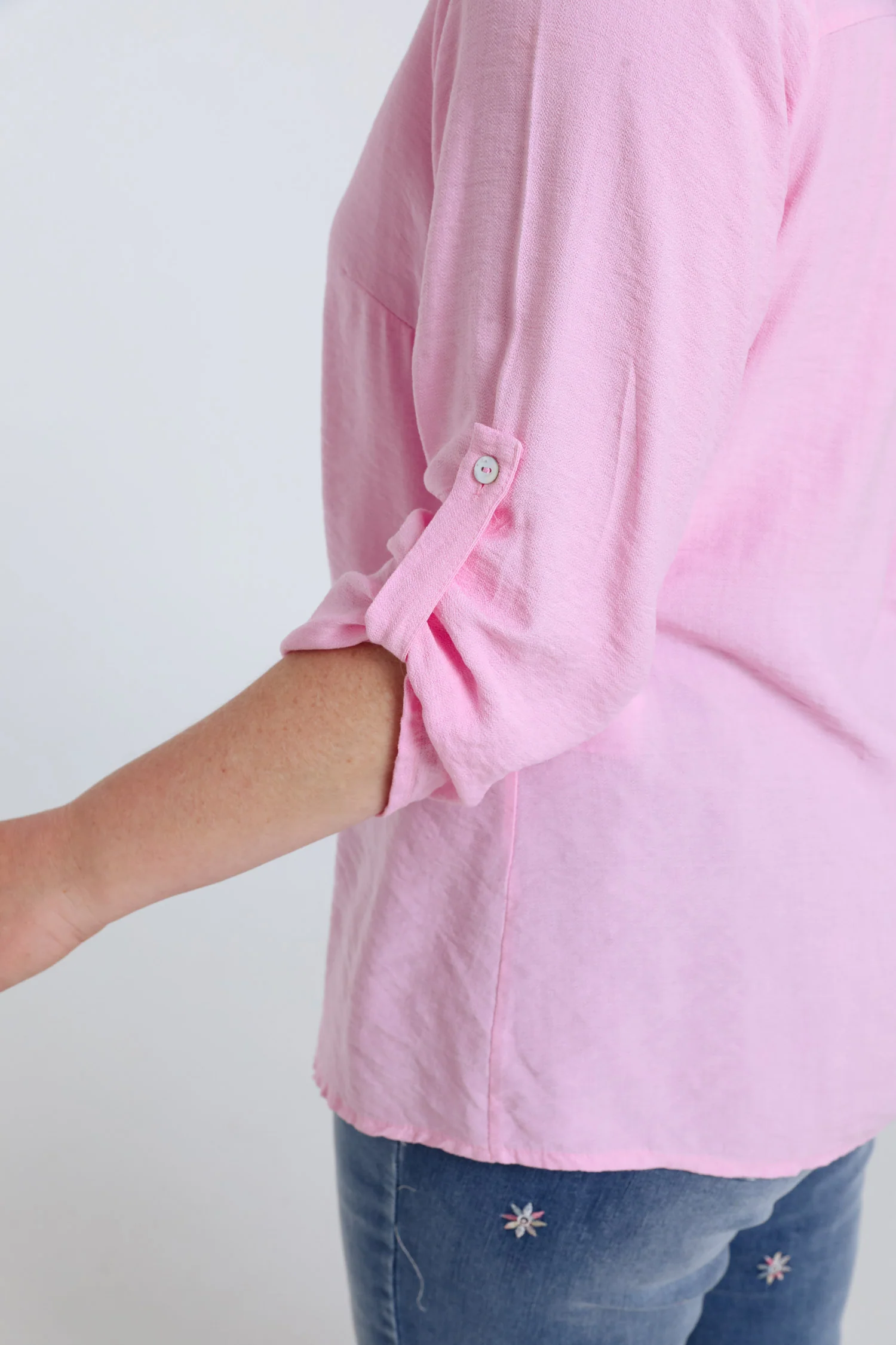 Blouse van viscose effen - Image 3