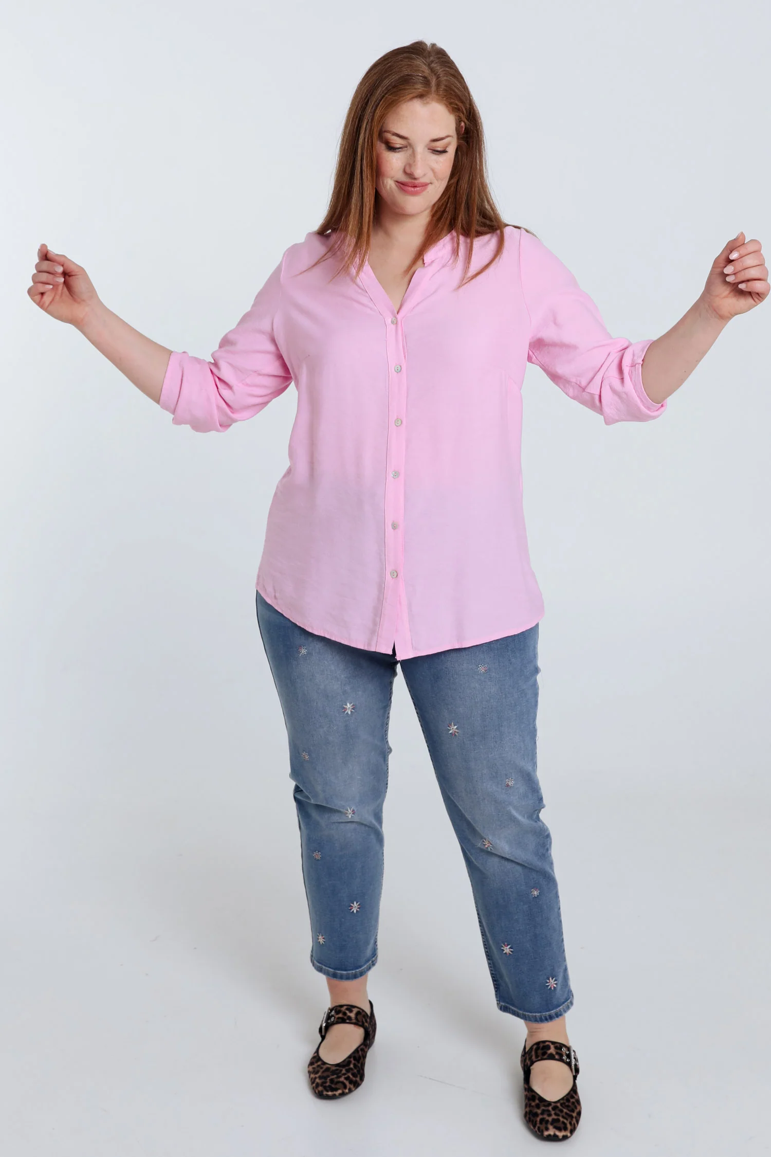 Blouse van viscose effen - Image 9