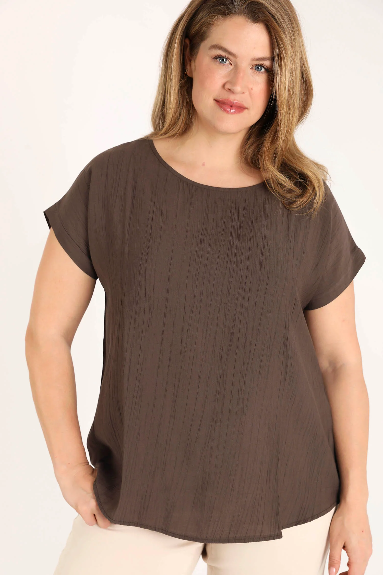 Effen viscose blouse