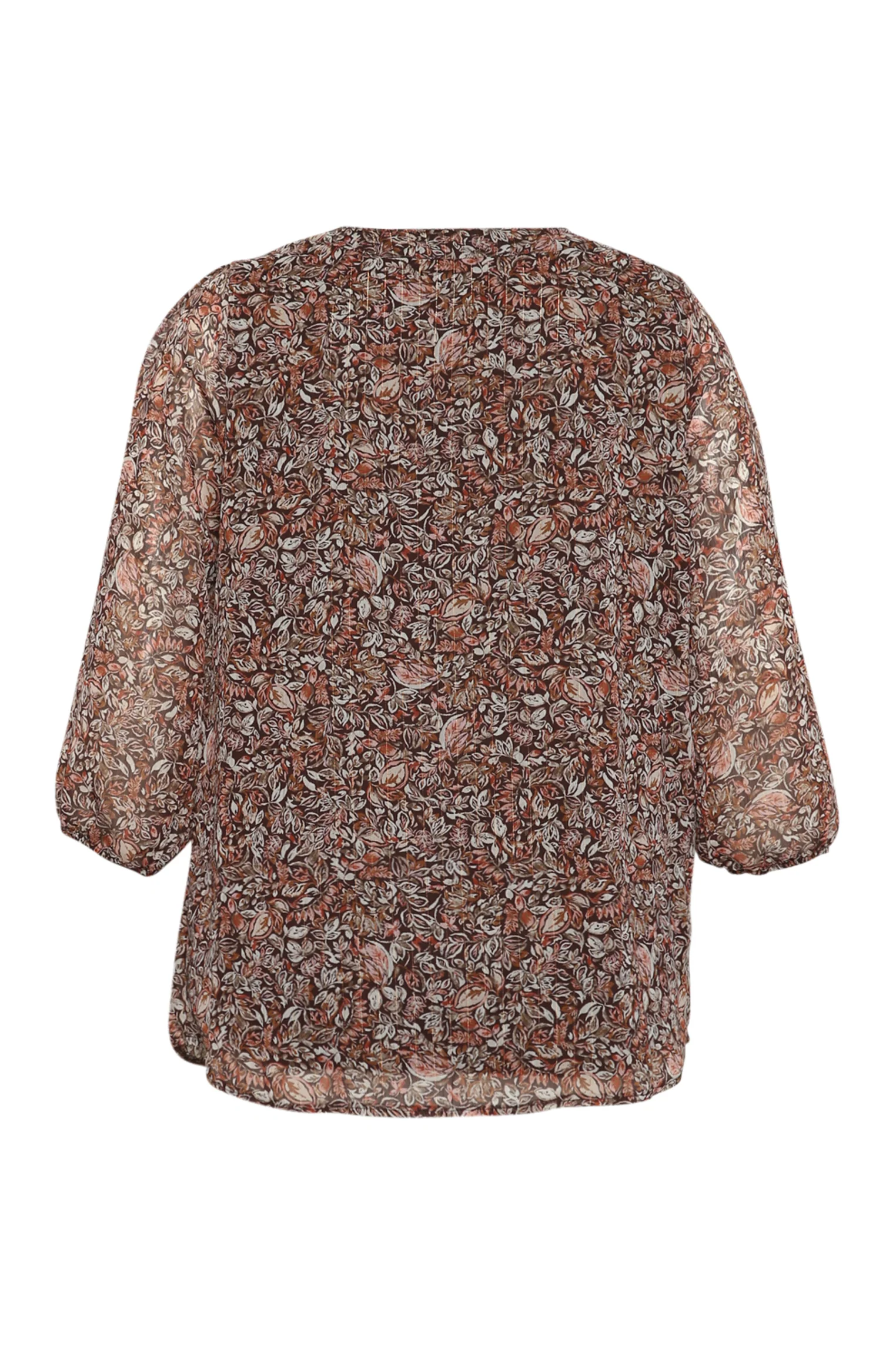 Blouse met bladprint en lurex - Image 10