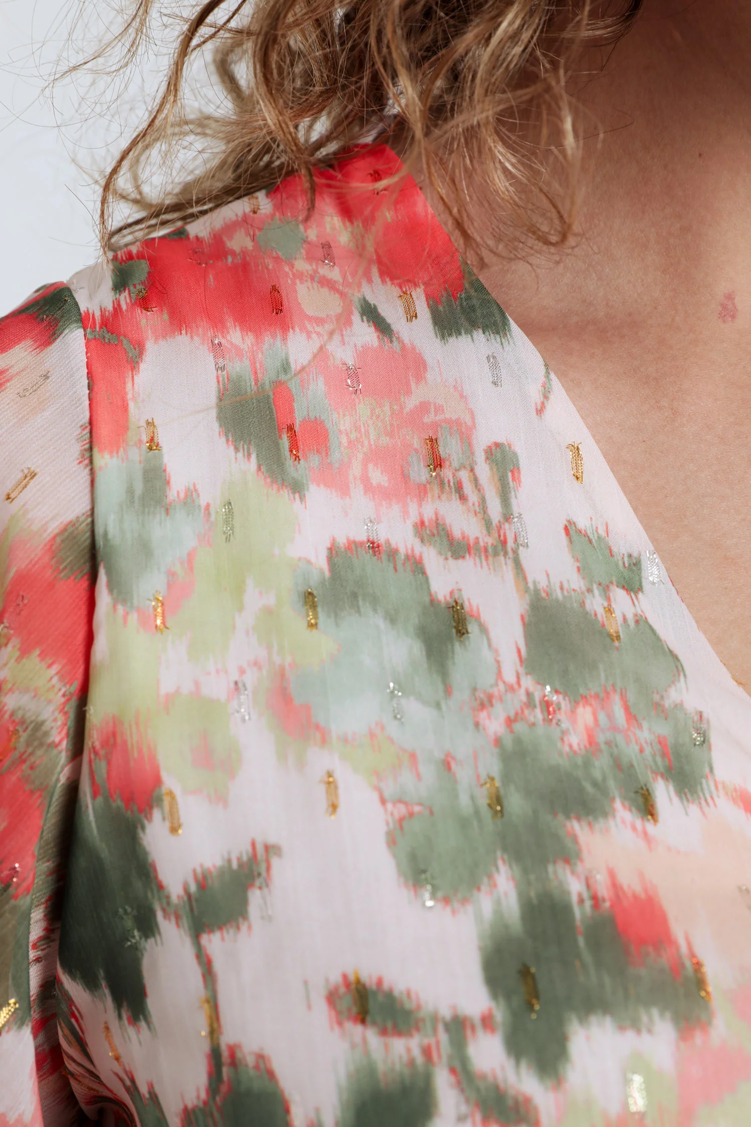 Bloes met bloemenprint en lurex - Image 6