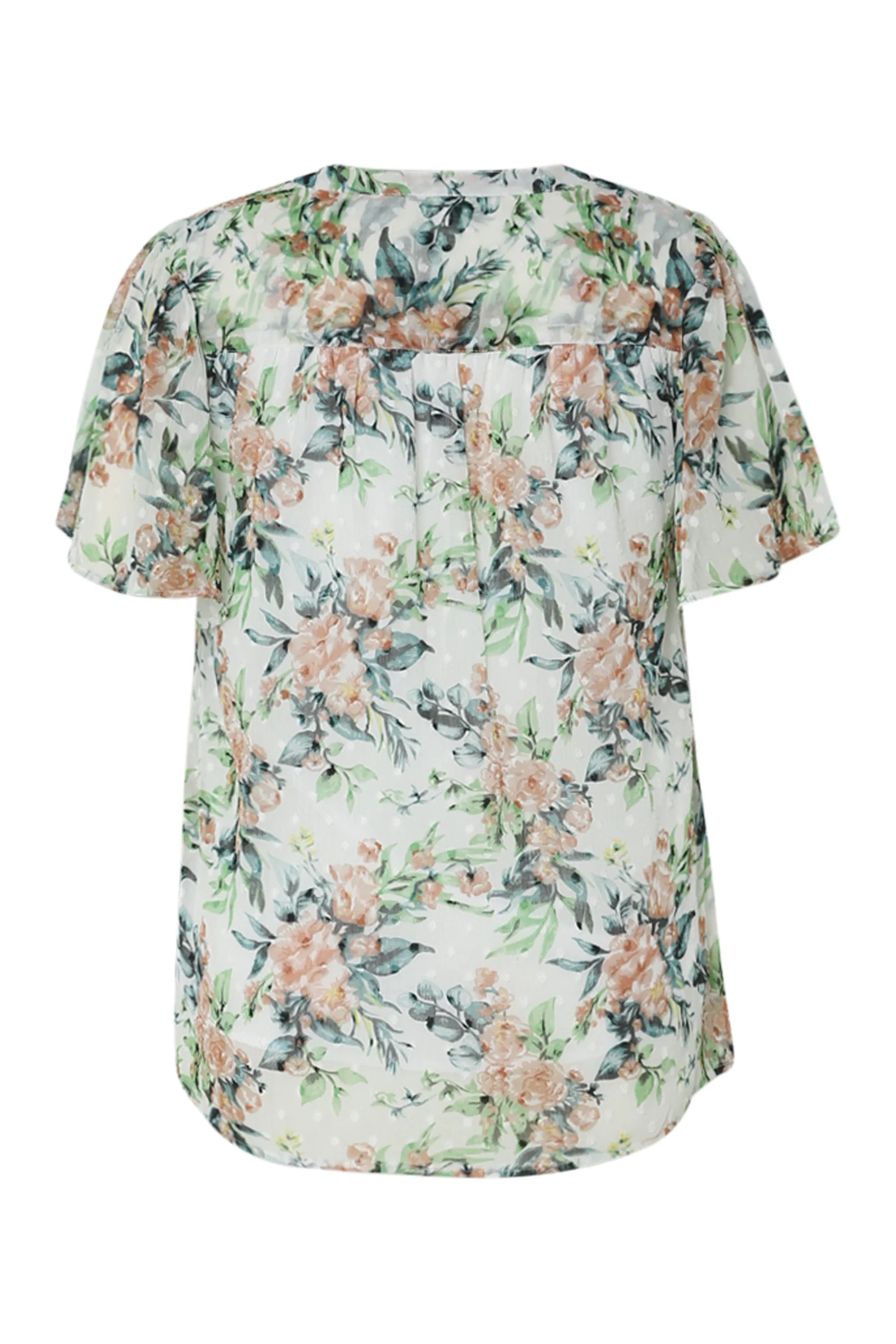Bloemdruk blouse en plumetis - Image 11