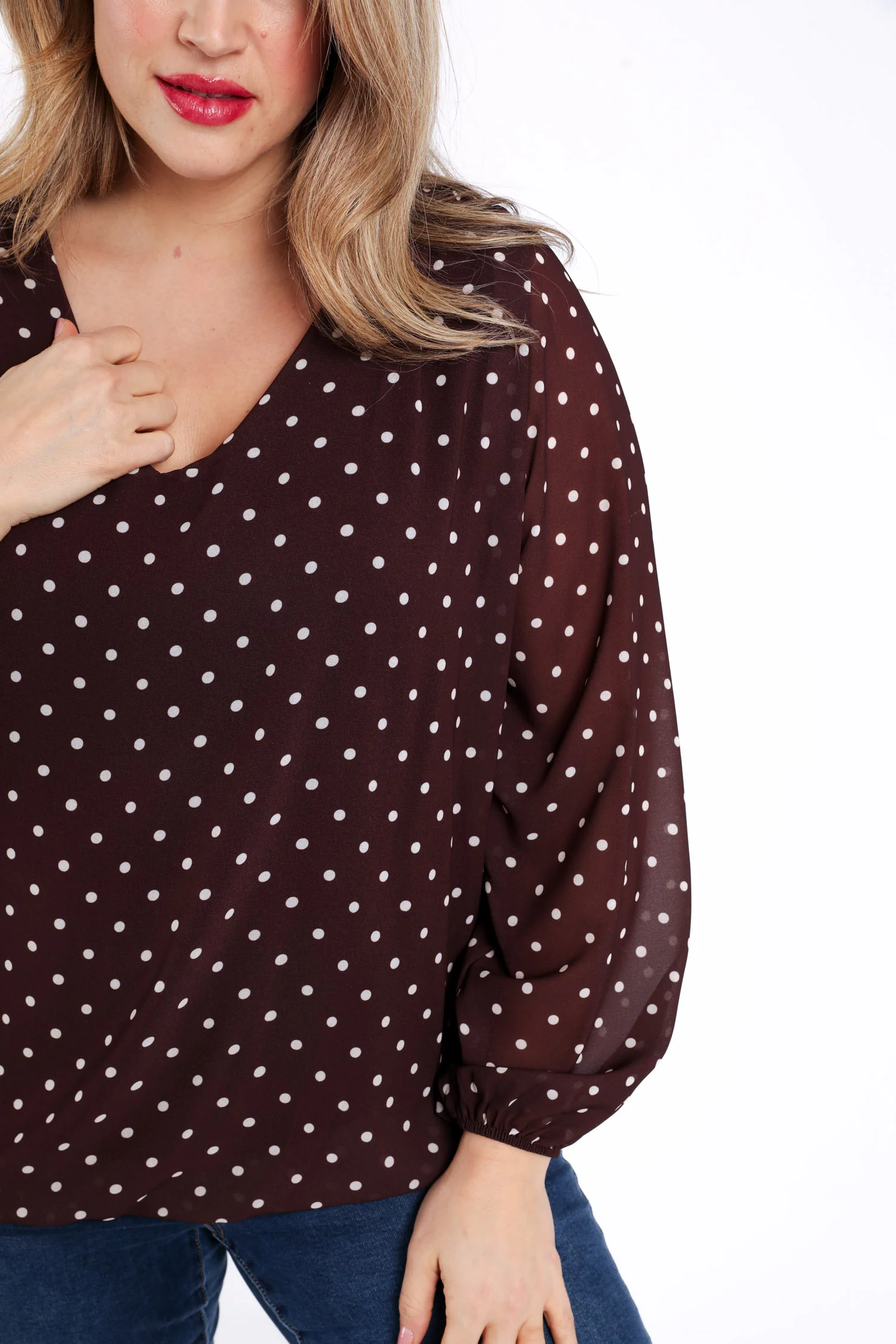 Blouse met stippenprint - Image 5
