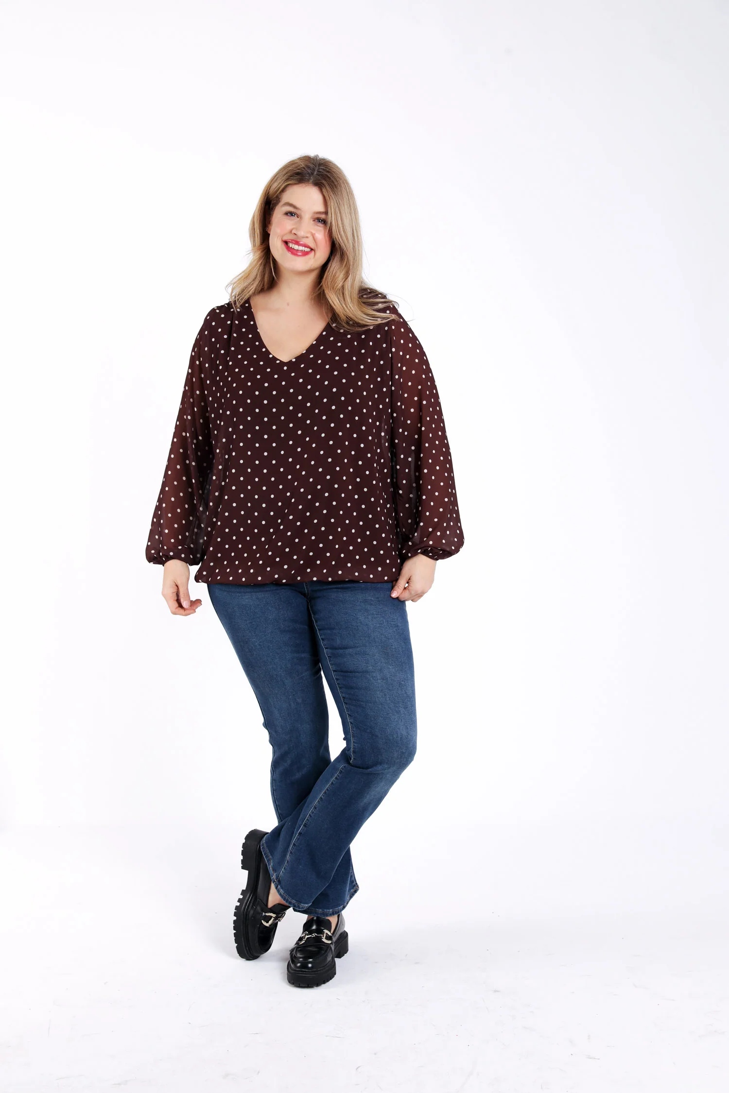 Blouse met stippenprint - Image 6
