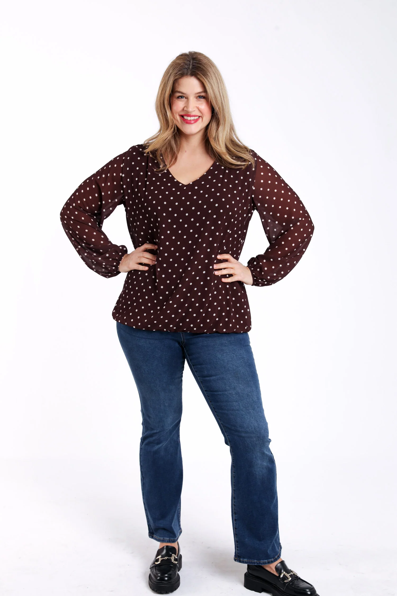 Blouse met stippenprint - Image 7