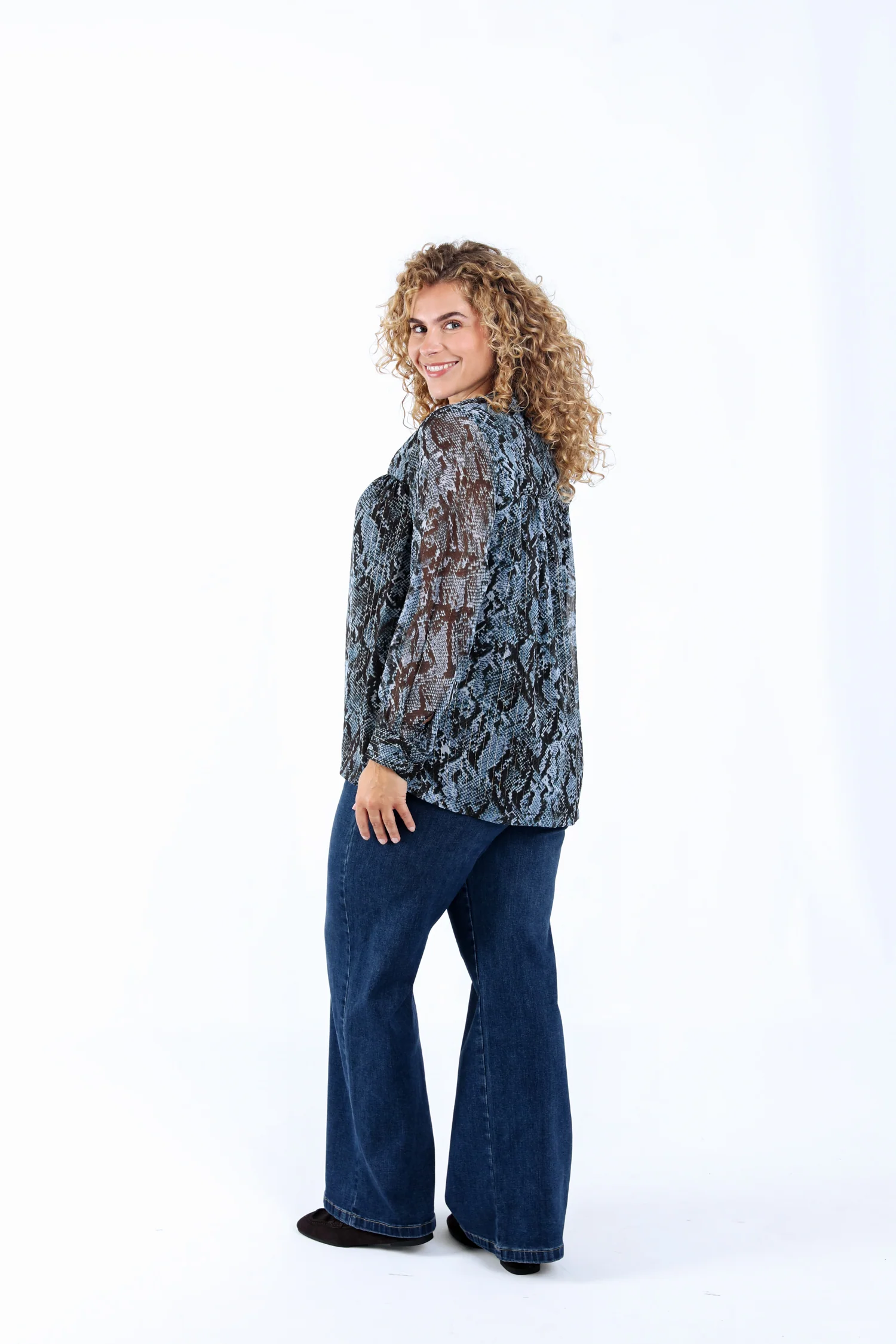 Blouse met slangenprint en lurex - Image 10
