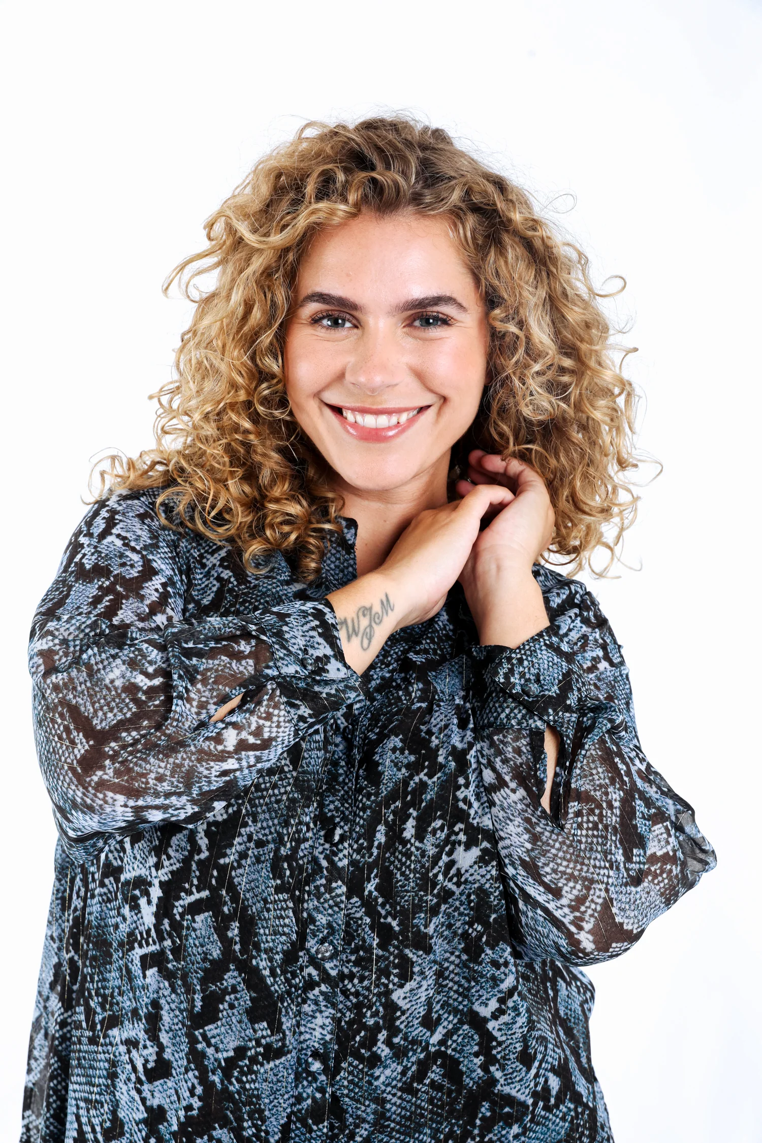 Blouse met slangenprint en lurex - Image 11