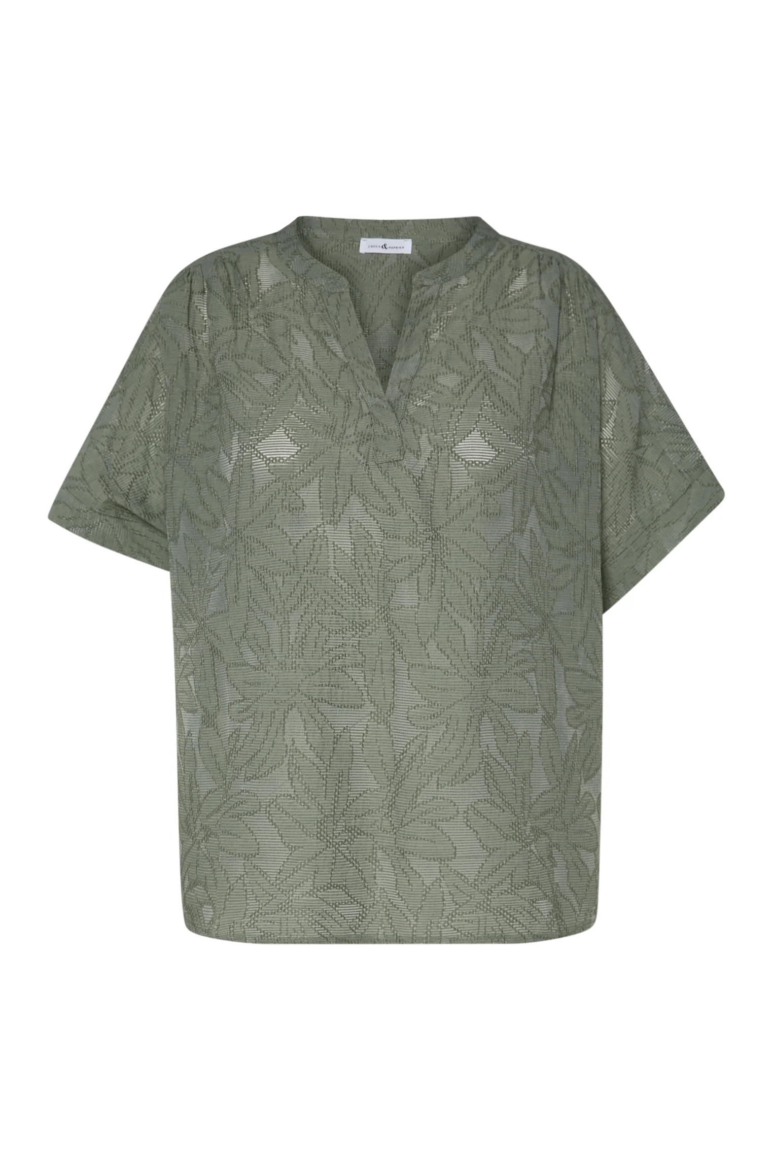 Effen katoenen jacquardblouse - Image 10