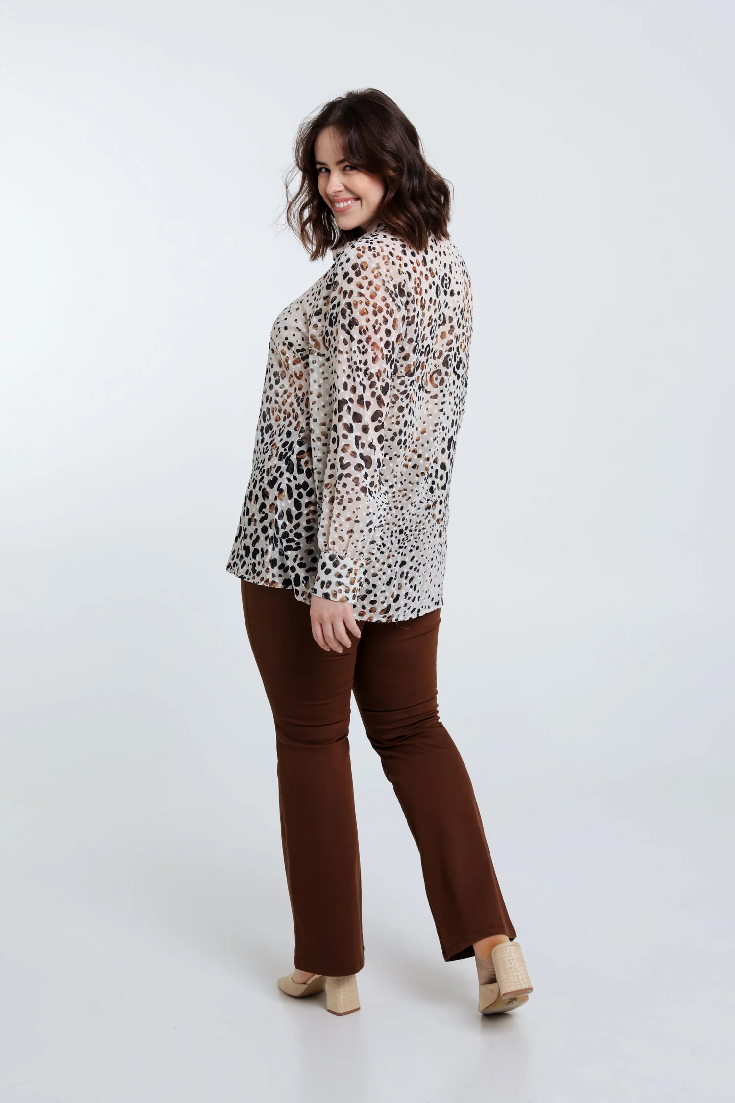 Losse blouse met dierenhuidmotief - Image 2