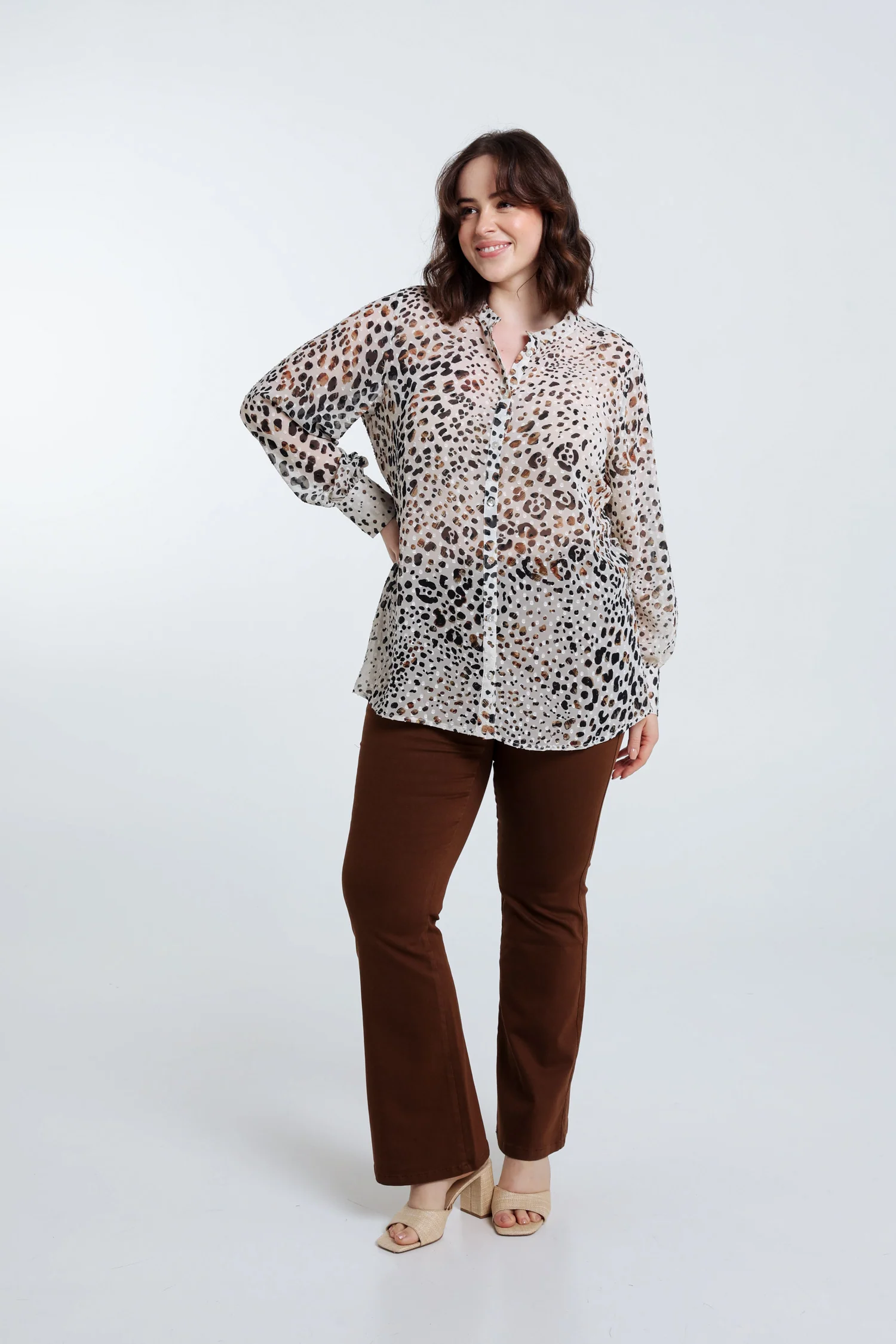 Losse blouse met dierenhuidmotief - Image 7