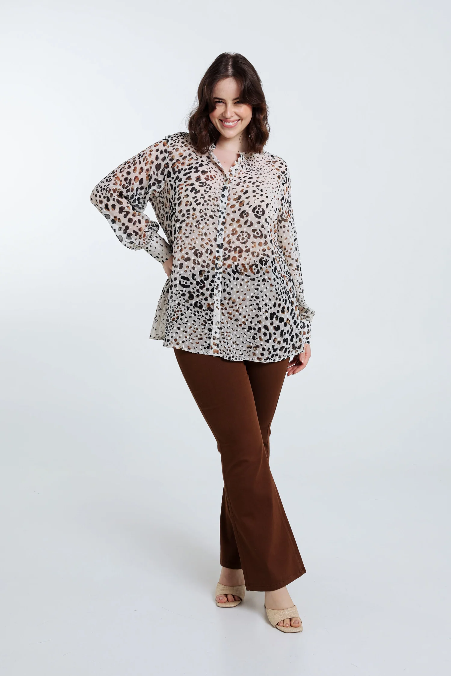 Losse blouse met dierenhuidmotief - Image 8