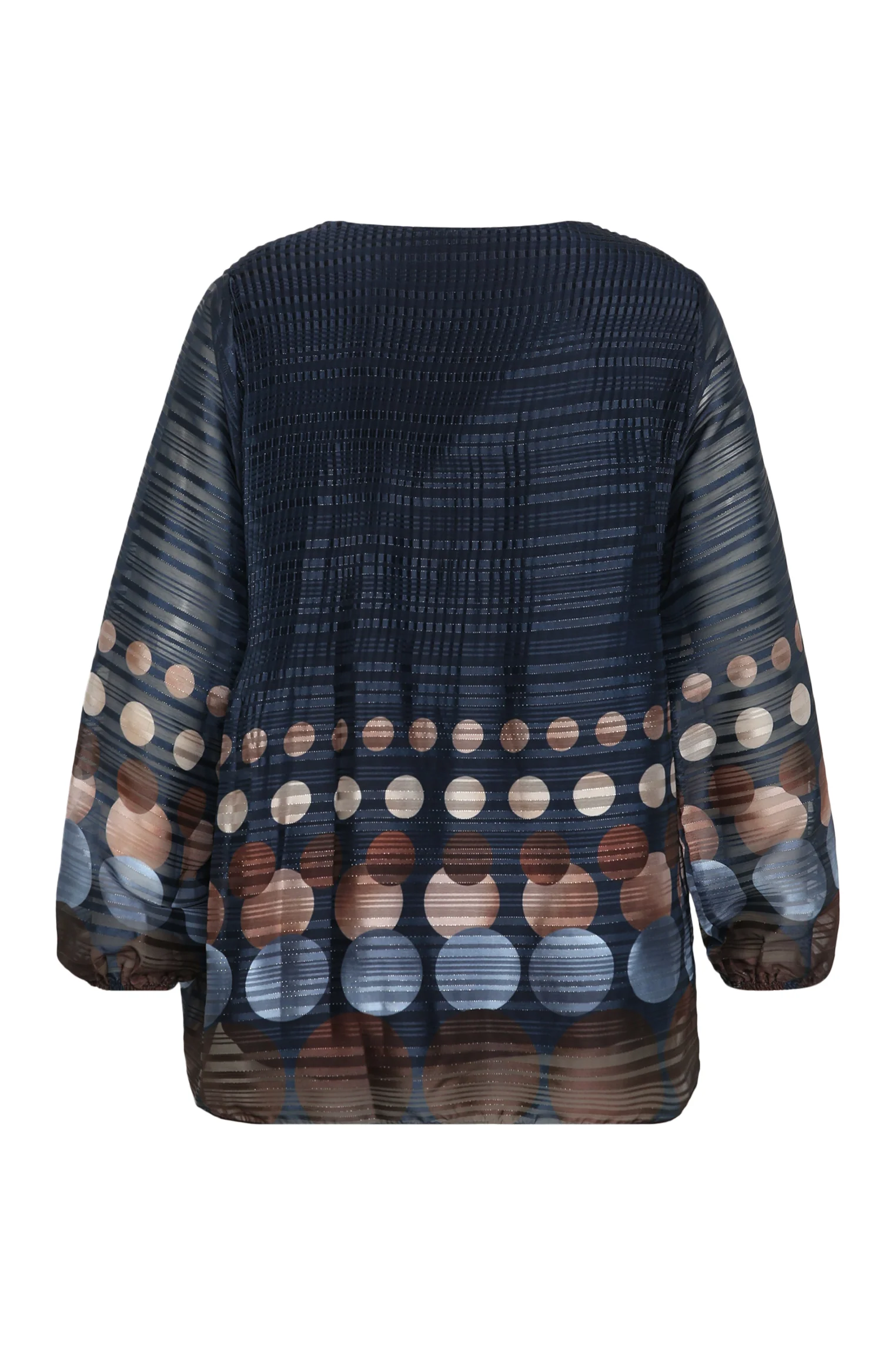 Plissé blouse met ronde print - Image 10