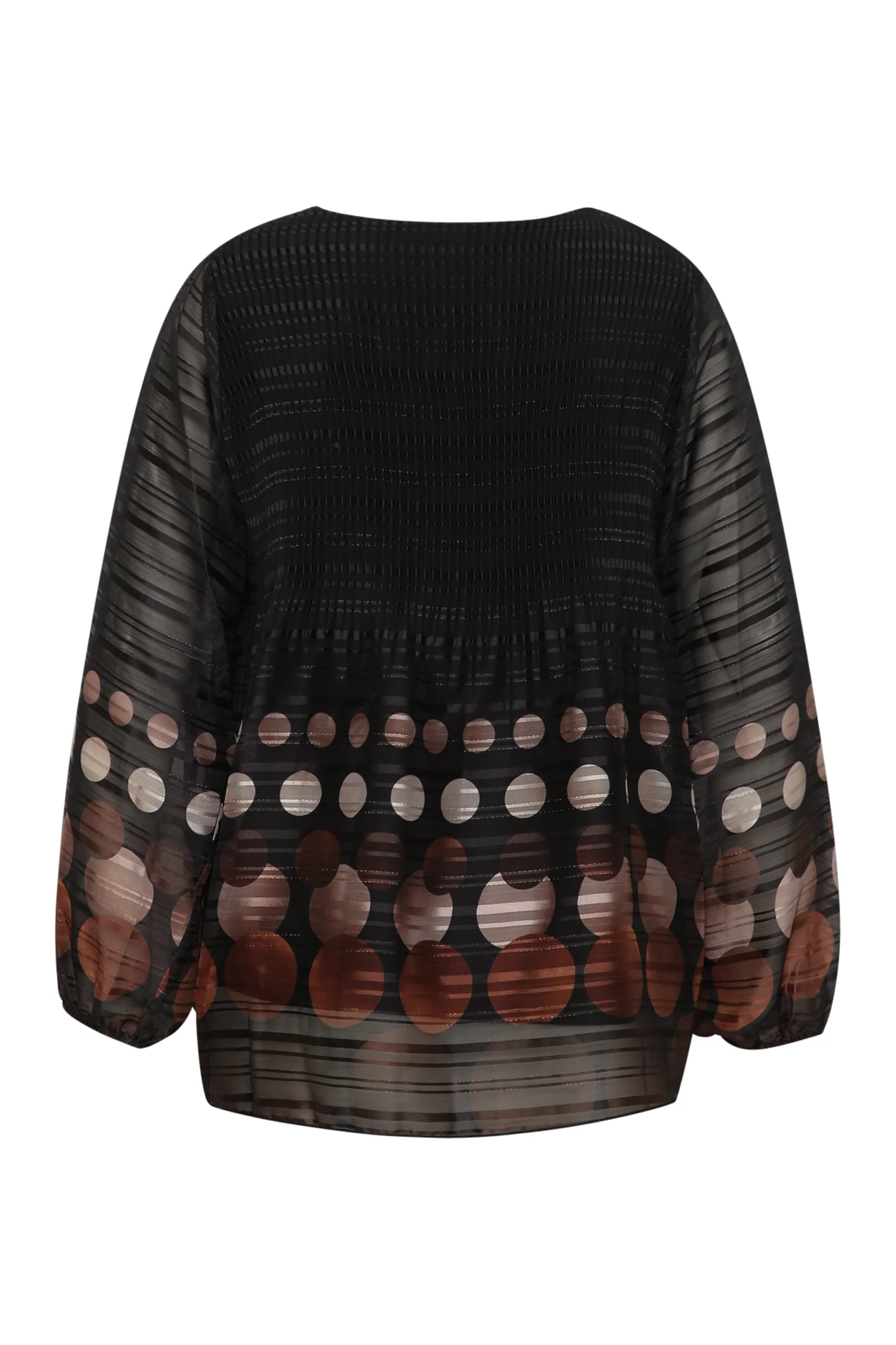 Plissé blouse met ronde print - Image 9