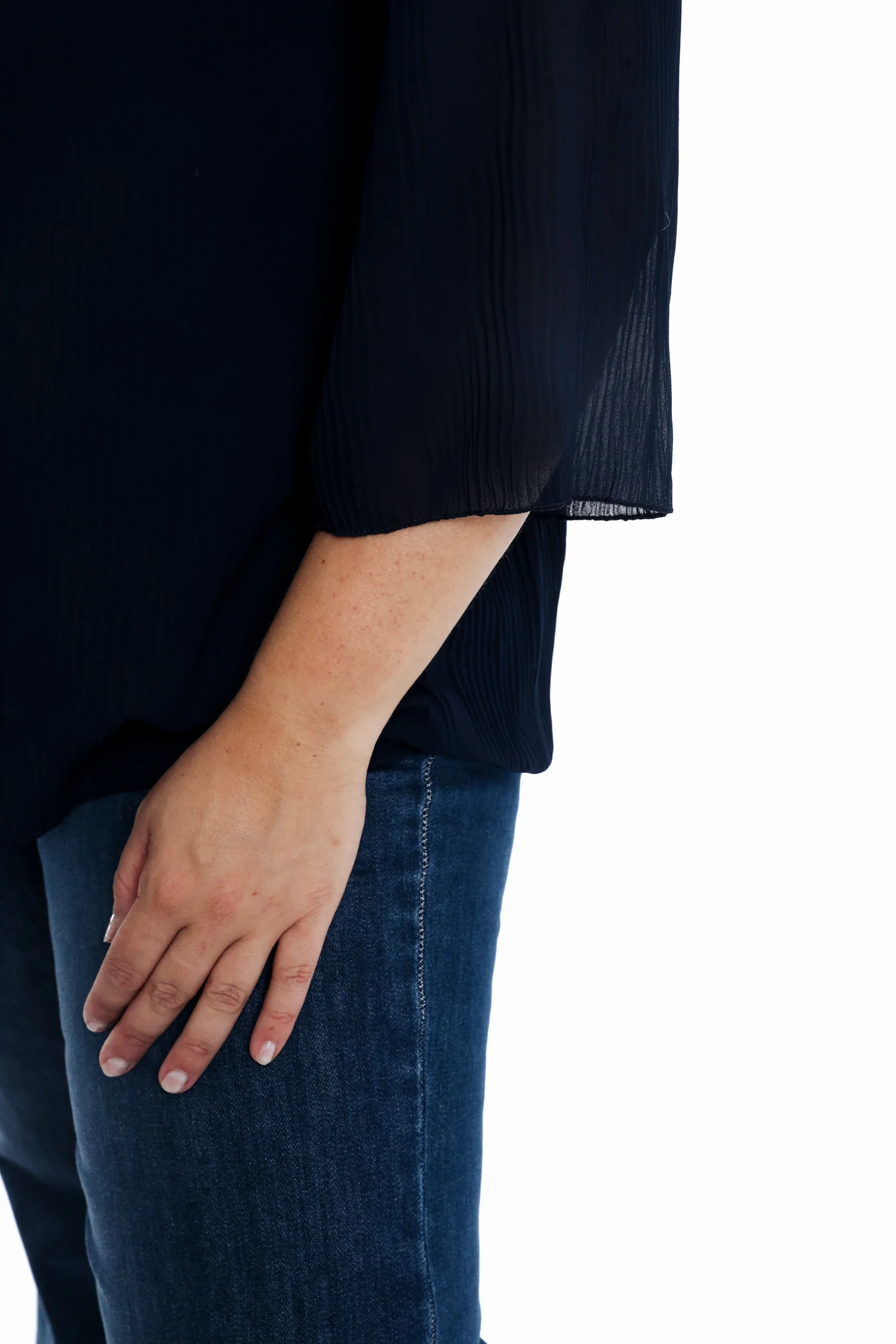 Effen geplooide blouse - Image 4