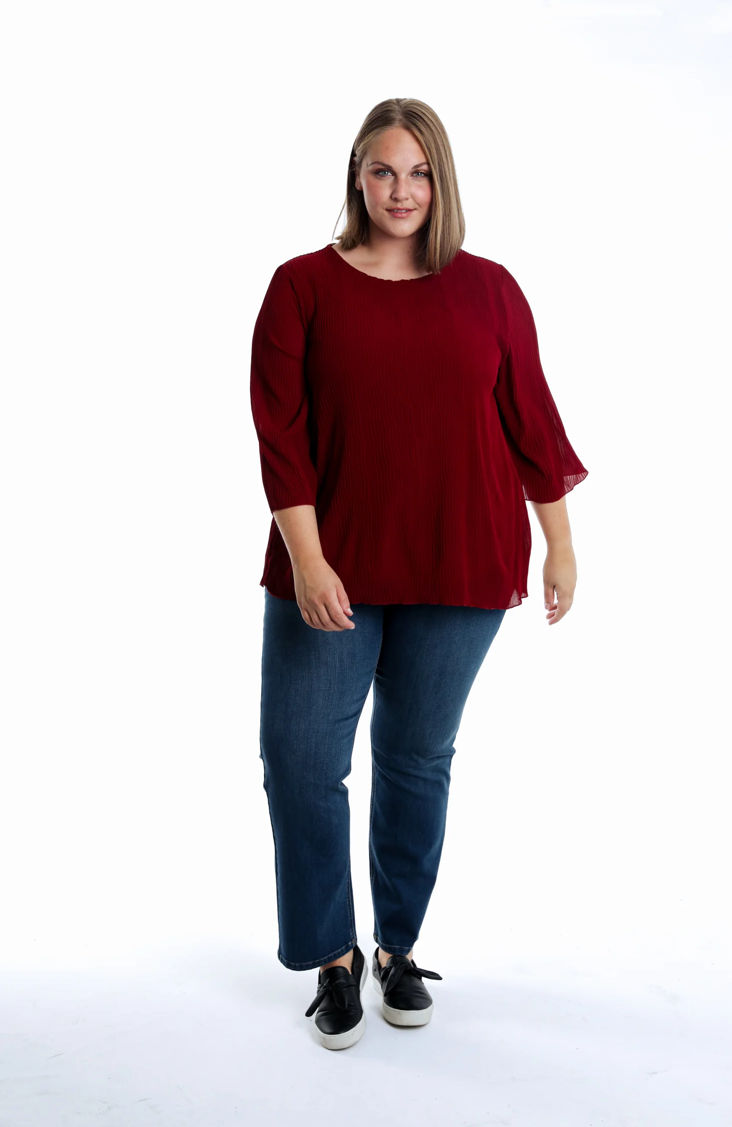Effen geplooide blouse - Image 6