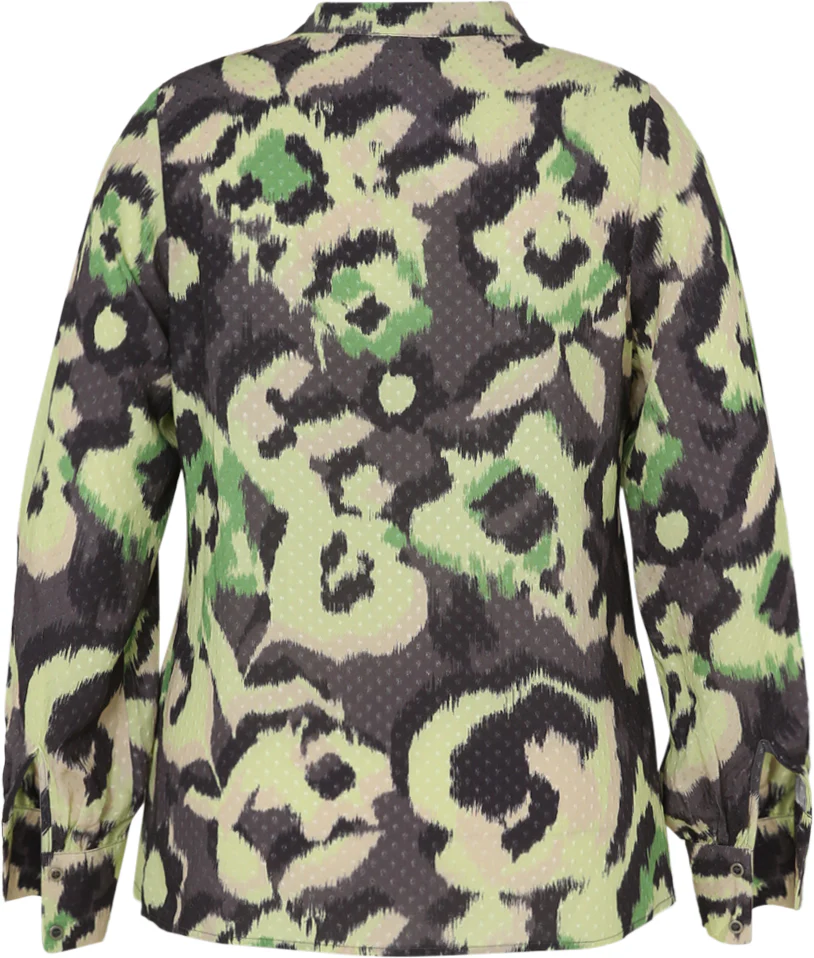 Plumetis blouse van viscose met abstracte print - Image 11