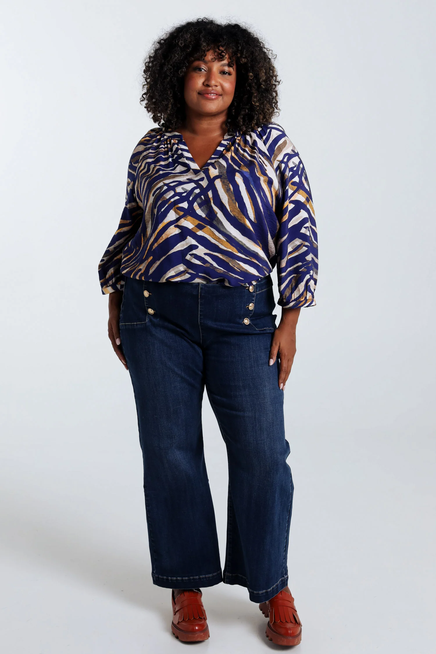 Raglanblouse in viscose met zebraprint - Image 8