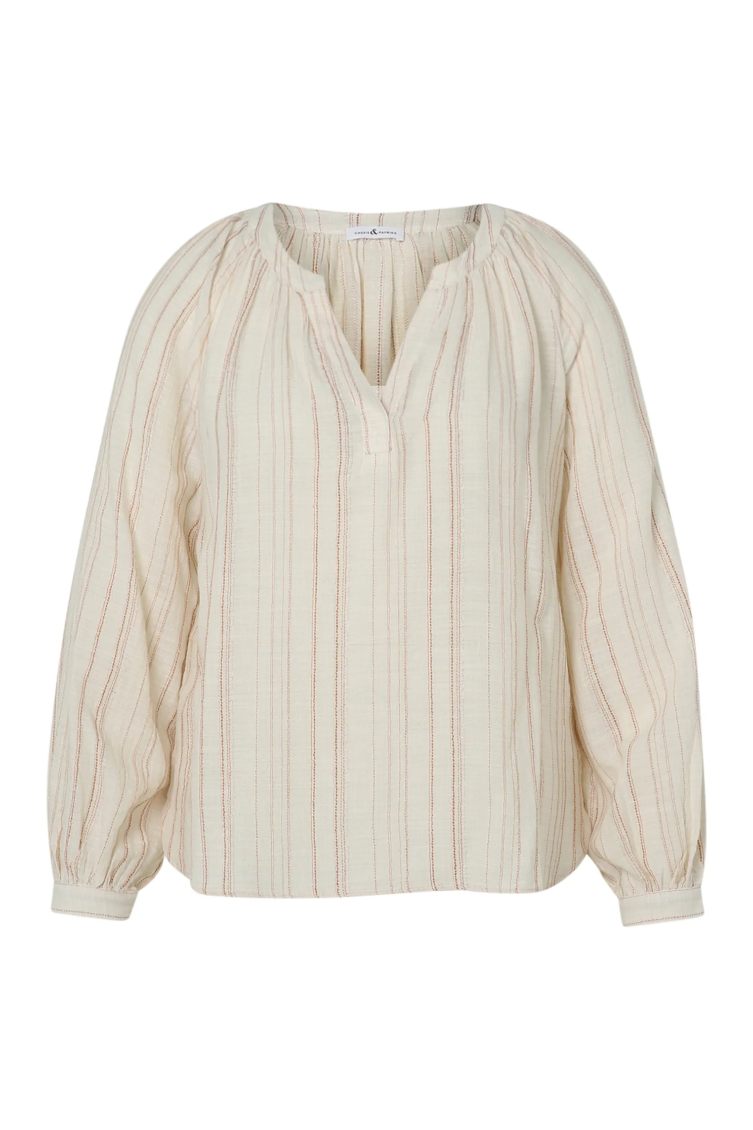Gestreepte blouse met lurex - Image 10