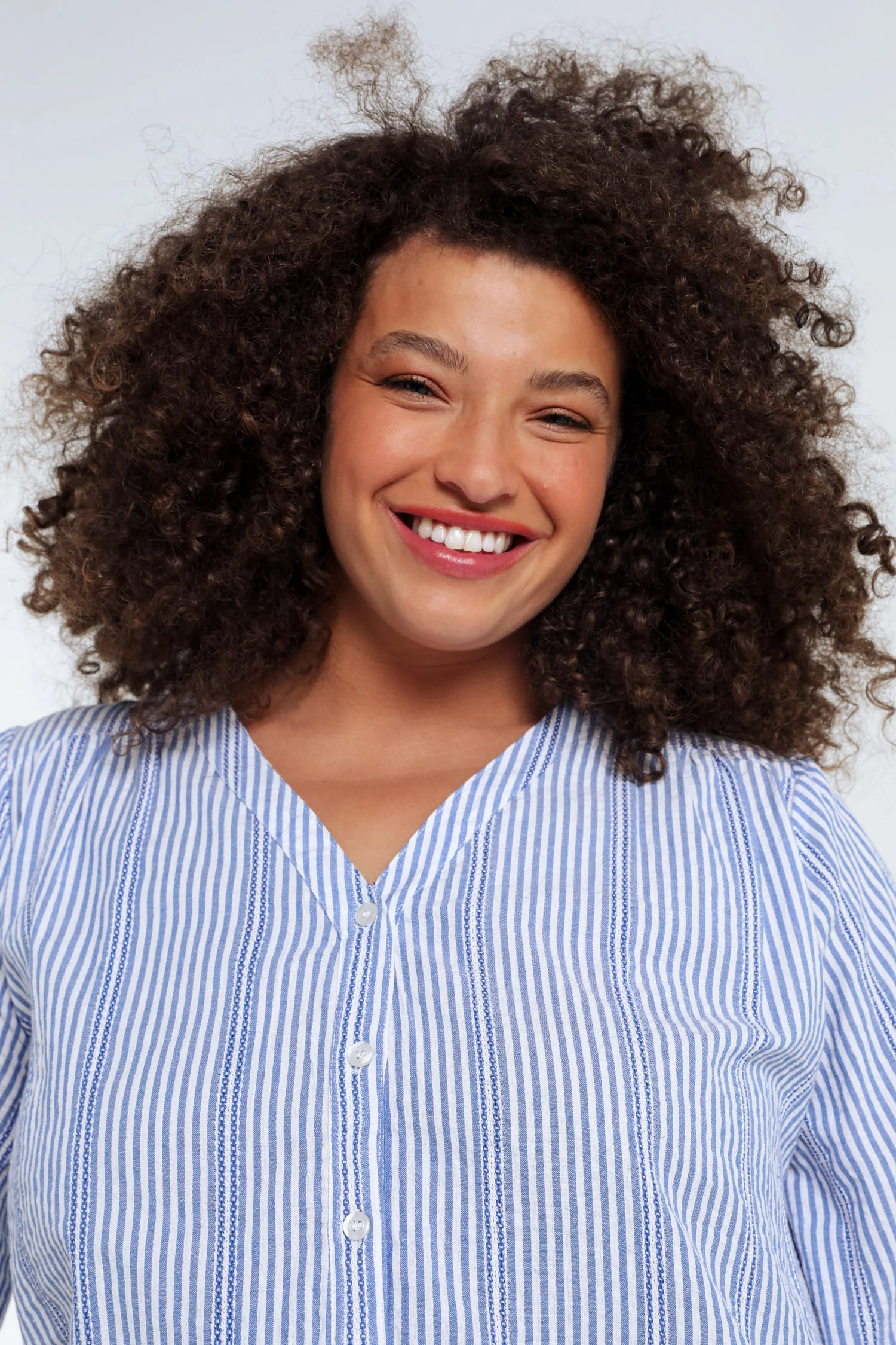 Gestreepte katoenen blouse - Image 5