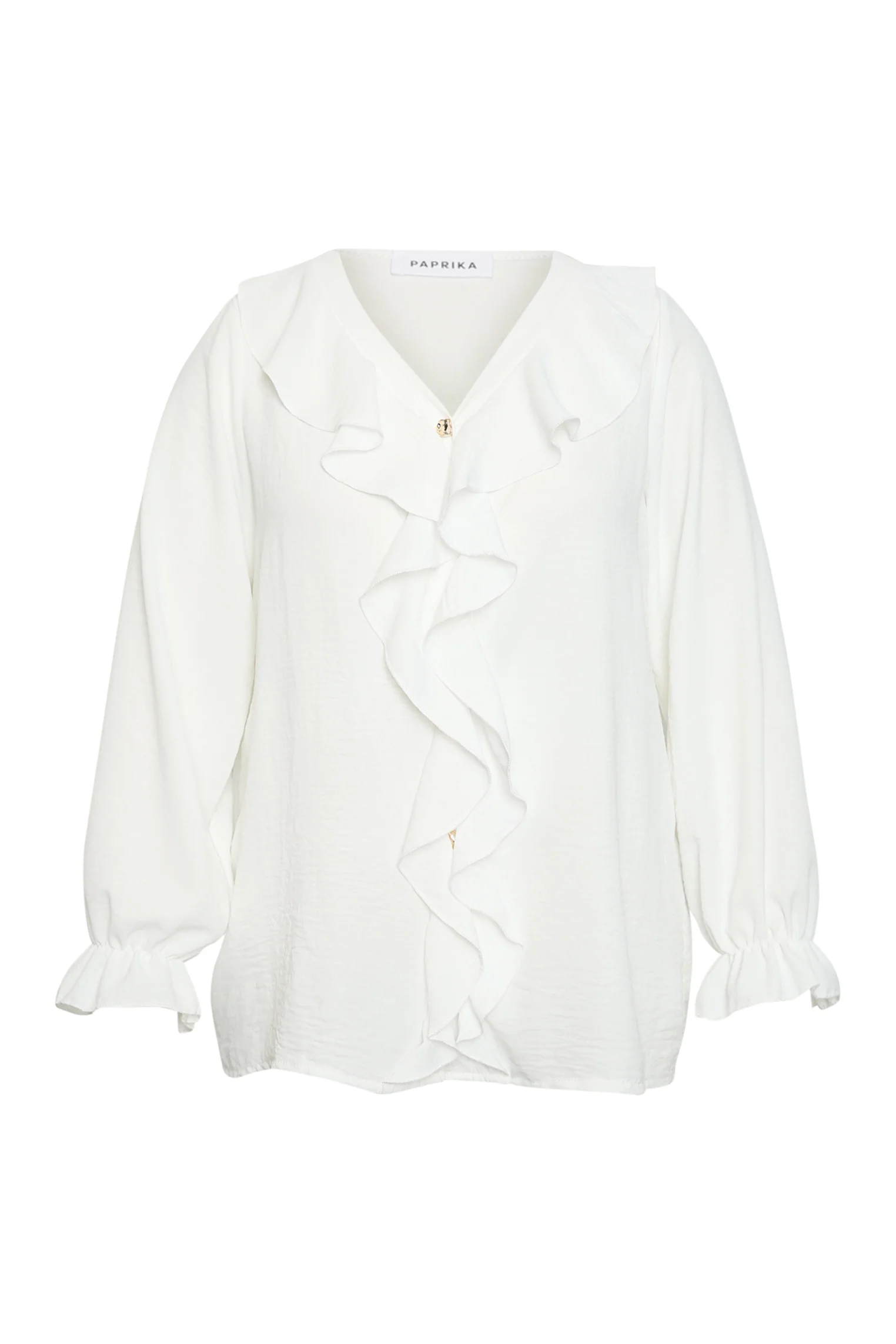 Effen blouse met volant - Image 9