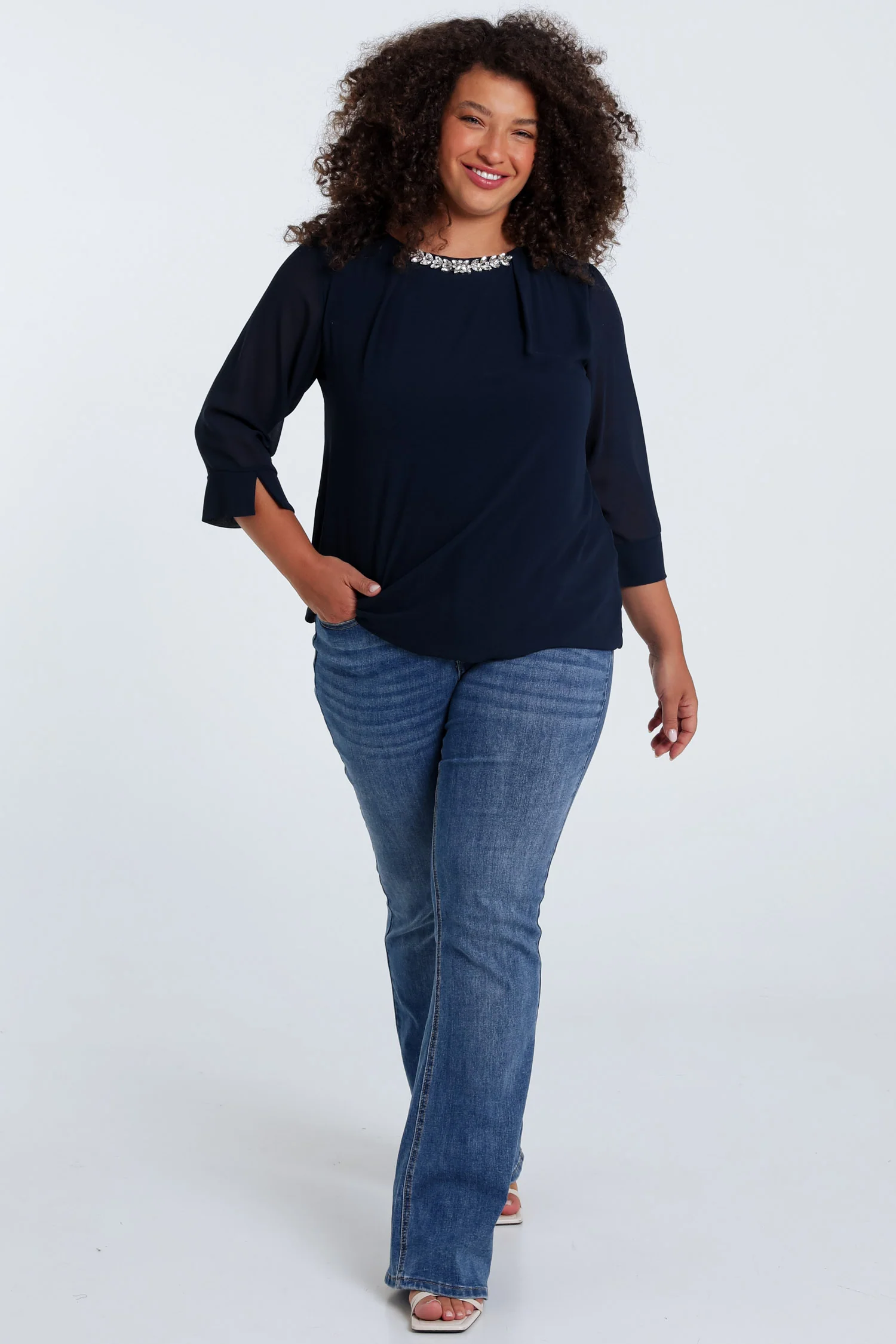 Effen blouse met sieraden - Image 18