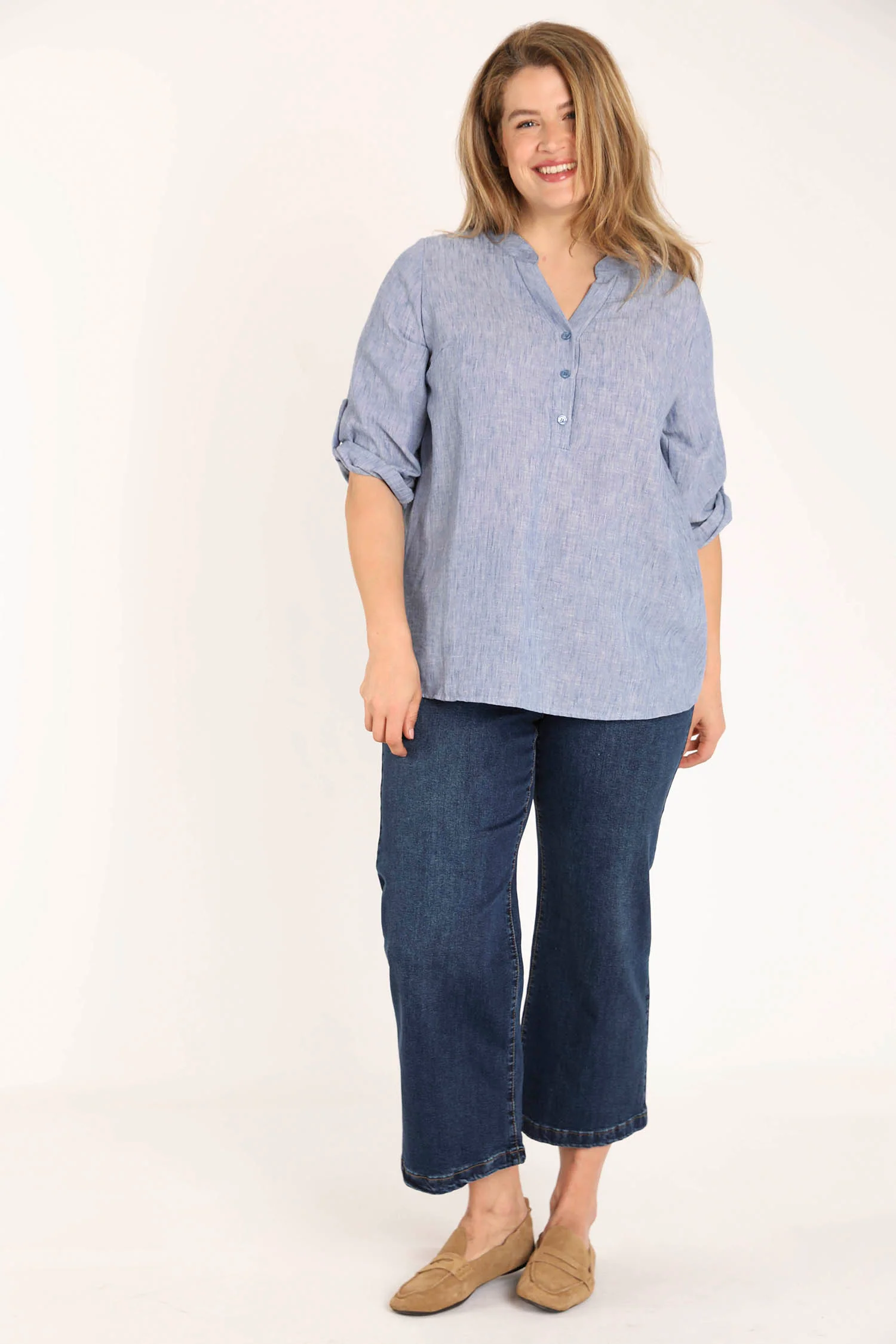 Effen gemêleerde blouse - Image 7