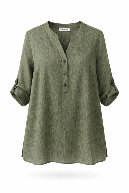 Effen gemêleerde blouse - Image 10