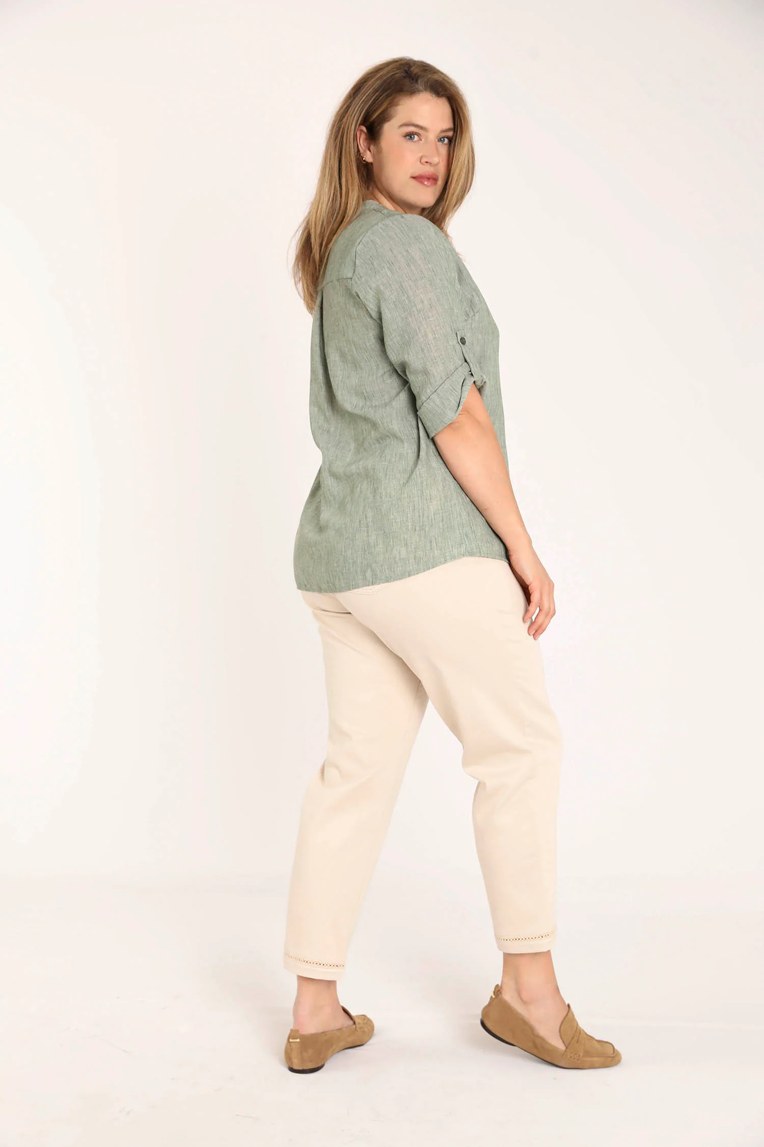 Effen gemêleerde blouse - Image 2